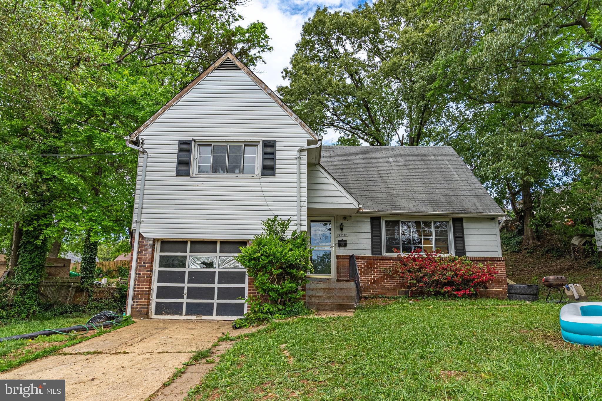 Attention all investors or home buyers looking for a fixer upper home. This is a 4 Level home with 3 Bedrooms, 2 Baths and 1 car garage. It is being sold AS IS and will not pass FHA or VA financing. Cash or renovation loans only. This home has a lot of living area and lots of potential. Large eat-in kitchen. Living room and dining room currently used as additional 4th and 5th bedrooms. It can easily be converted back to a formal living room and dining room. Updated circuit breaker panel, updated thermal windows, fenced in yard. Located in a cul de sac for extra privacy. Similar home to this just sold in the neighborhood for $459,000. Price reflects the condition.