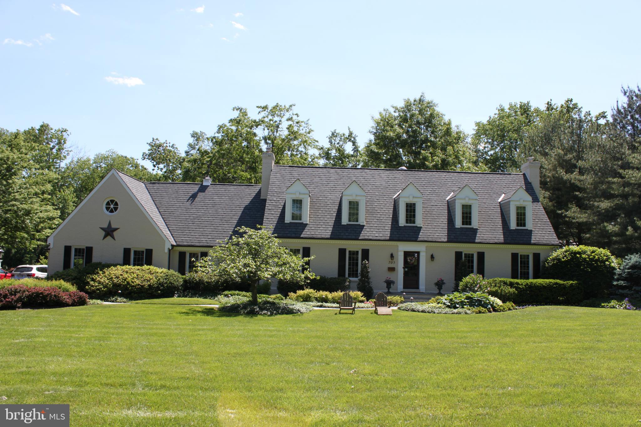 A wonderful place to call home. Experience southern orientation for the private living spaces to fully enjoy the sun's brightness throughout the home. The land provides outside entertainment terraces and destinations; a pool, a fire pit trellis, sitting area and sophisticated landscaping on a secluded cul-de-sac site. And that is just the strong exterior or this exceptional property. Rest assured this home is updated in every way. A contemporary kitchen including superb cabinetry connected to an open dining room encourages social spaces that work for family and entertaining. An adjacent gathering room spilling out to an all glass conservatory-sun room represents the best intersection of cozy and expansive living. A secluded office suite overlooks the rear view and is above a two bay garage including an electric car built-in high-speed charging outlet. A spacious main bedroom suite and bathroom features distinctive bath fixtures. Built-in cabinetry provides plenty of storage, a king bed motorized footboard conceals a pop up TV. Two bedrooms and new hall bathroom compliment the second-floor finishes. A first-floor study/guest suite privately situated away from the family/ shared spaces gives options for multi-generational living. A recently completed basement, ready for a party allows for generous extra play space. And, check out the state-of-the-art mechanicals. Come walk-through and envision your life around a glamorous fire-pit and pool. This property has the features of a by-gone era estate -truly concentrated quality.