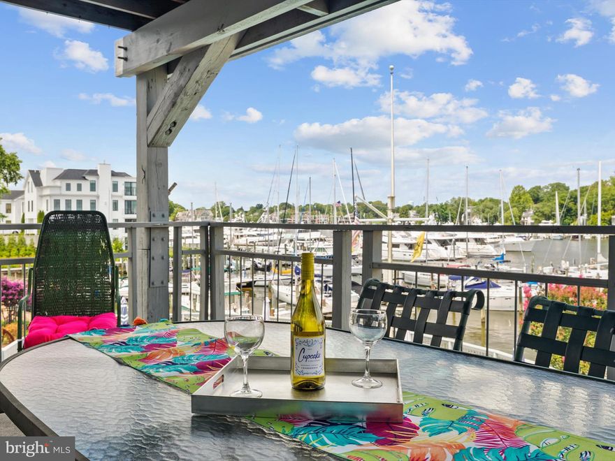THE BEST OF WATERFRONT LIVING AND THE BEST VIEWS IN THE DEVELOPMENT with year-round views of Spa Creek in the Sought After, Gated Community, THE YACHT CLUB CONDOMINIUMS!  Enjoy the ultimate Annapolis Lifestyle where you can dine dockside, paddleboard at sunrise, take a dip in the waterside pool or catch the water taxi to downtown Annapolis.  Step inside to this immaculate unit and call it home.  The Community Amenities elevate the experience with a clubroom, fitness area with shower facilities, waterside pool, grilling area, deep water marina access, assigned parking, secure storage area and pet-friendly!
This spectacular 2 Bedroom, 1 Bath unit was converted to a 1 Bedroom to add a Dining Room to boast the spectacular views and could be easily converted back to 2 Bedrooms.  You will LOVE the open floorplan, the Bright Kitchen and water views from every angle!  This unit is being sold furnished, don't wait, schedule your tour today!    Condo bylaws require a 15 day right of refusal before settlement.