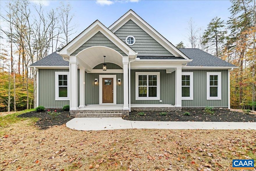 This charming abode, set on 5 acres , offering the perfect blend of comfort, tranquility, and natural beauty. Step inside and discover the Nottoway Plan , a meticulously designed home boasting 3 BEDROOM 2 BATHROOM home, thoughtfully arranged to provide ample space for relaxation and rejuvenation. The airy and inviting LIVING spaces are adorned with tasteful finishes, creating an atmosphere of warmth and elegance. The KITCHEN features GRANITE counters, MERILLAT CABINETS, a central ISLAND & a PANTRY. LVP FLOORING runs throughout the main living spaces. The PRIMARY BEDROOM is privately located on one side of the home, featuring an EN SUITE BATHROOM with a LINEN CLOSET & a WALK-IN CLOSET. The other 2 bedrooms are located on the other side of the home that share a full bath. Slated for completion September 2025.