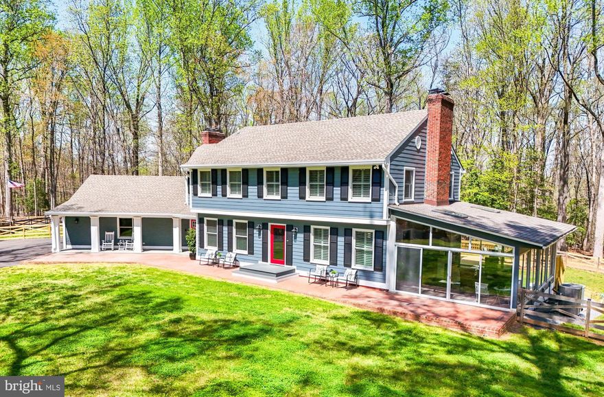 Stunning custom HOME set on just over 5 acres in beautiful, Clifton, Virginia!  The inside and outside of this home are just waiting to be enjoyed!  A  front entrance brick patio and huge deck spanning the back of the home are an entertainer's dream!  The main level flows openly from room to room and natural light  pours in!  On the main level, you will find a gorgeous center island  kitchen with upgraded appliances, countertops and cabinetry.  A four-season sunroom flanks one side of the main level and a cozy den with wood-burning stove insert the other side.  Upstairs you will find 4 bedrooms, a laundry room and 2 full bathrooms.  Enter the primary suite at the top of the stairs and head into a private hallway leading to a  dream walk-in closet with built-ins surrounding the room, a bathroom with garden tub, separate shower and double sink vanity and a large bedroom with an attractive gas fireplace!  In the basement you will find a cozy recreation room/game room, office, full bath and utility room/2nd laundry room.  This property sits minutes from the historic Town of Clifton with numerous restaurants and shops, Clifton's own award-winning Paradise Springs Winery and so much more!  Quick access to all the shopping and groceries in nearby Fairfax, as well as easy access to Washington, DC and the Pentagon.   Put this one on the list!