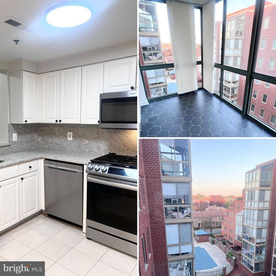 This recently updated condo at 1045 N Utah St #2-605 in Arlington, VA is ready for you to call home! It features 1 bedroom and 1 bathroom, as well as a cozy living room and a fully-equipped kitchen with stainless steel appliances and upgraded countertops. The unit also provides your own washer/dryer (no sharing!), an assigned parking space in the parking garage, and a storage locker, making it ideal for those who want convenience and comfort. In addition, a three season room with floor to ceiling windows offers bonus living space off the living room, with stunning city views.  This extra room is ideal for a home office or home gym. The building is pet-friendly, so you can bring your furry friend along with you. Located in Ballston, just minutes away from public transportation, shopping, and dining options, this condo is perfect for those who want to be in the heart of it all. Don't miss out on the chance to make this wonderful apartment your new home!