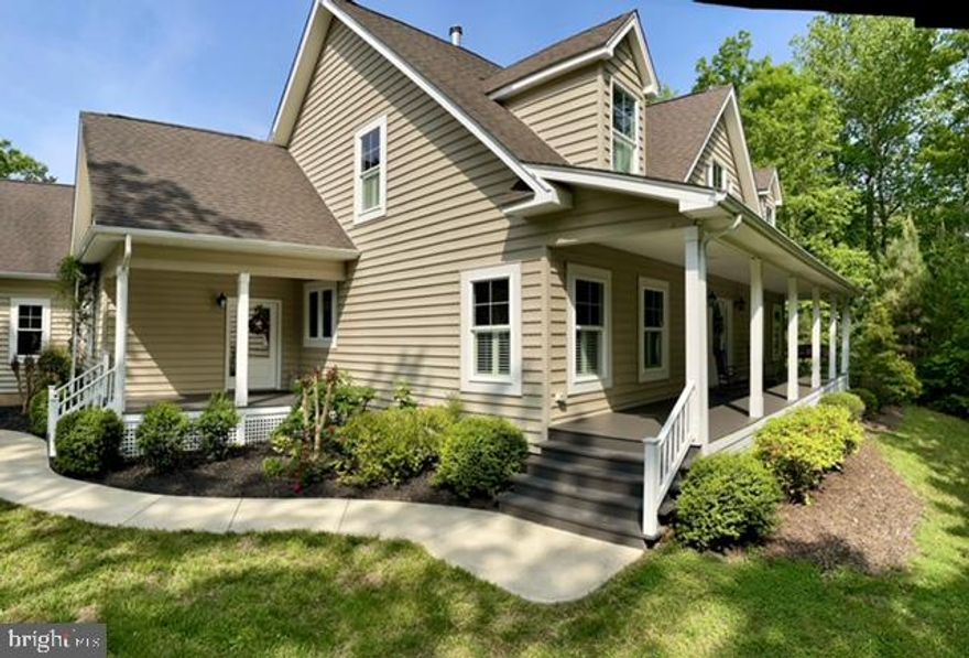 Unique Cape Cod Nestled on a 1.99 acre lot surrounded by trees, this custom home offers 3,328 sq ft and a spacious yard, multiple porches in front and side with 40’ x 10’ screened porch across the back. Mudroom off garage, large laundry room on main. 8’ x 4 1/2’ pantry, Tankless water heater, convection oven gas stove Masonry wood burning heater (Tempcast). Master Suite and guest bedroom on main level with 3 additional bedrooms on the upper level. 3 full bathrooms. 364 sq ft bonus room could be used as a sixth bedroom, huge office or entertainment room for the kids. Hardwood Floors, crown molding, central vac, plantation shutters. Driveway boast a 4 car parking pad 20’ x 16’ Work Shop with electric for all your projects that has an additional covered porch in back that reaches into the woods where you can enjoy camp fires with roasted hotdogs and s’mores. Cute chicken coop near by. Enjoy nature on your very own trail back to a little stream. No HOAs means boats, campers and small farm animals are welcome.
Utility info available for your viewing upon request, our energy use is rated as an average of 35% lower than similar efficient homes, every season year after year! Beautiful Pottery Barn square Dinning Set, extra refrigerator separate freezer and neatly stacked firewood convey with a full price offer.