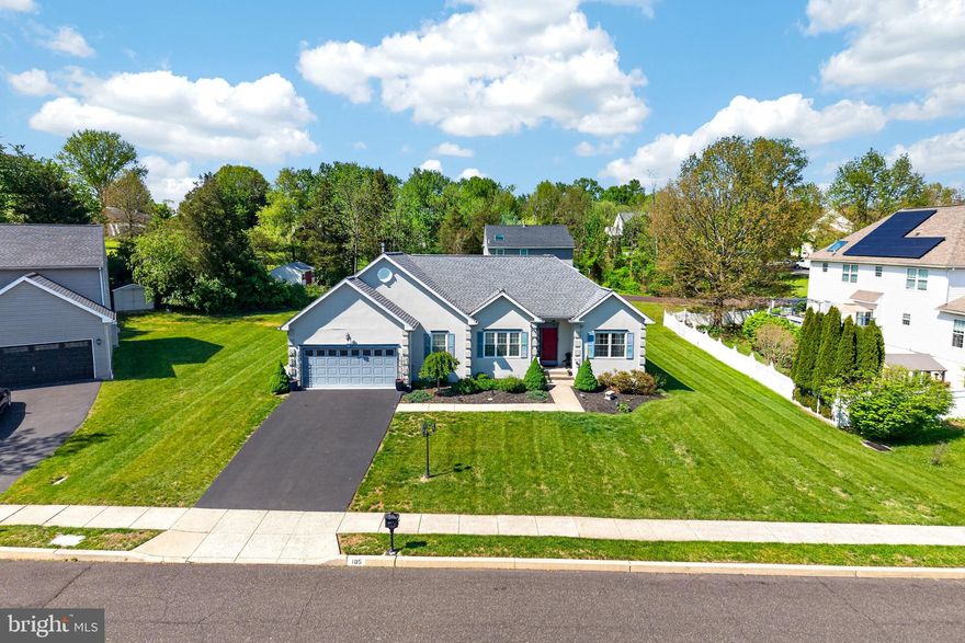 Welcome home  to this beautifully maintained, expanded ranch home, tucked away on a quaint cul-de-sac, in Sunset Ridge, Lower Pottsgrove Township!  ***  Enter into this spacious rancher through a covered front porch into an open concept floor plan!  The entry foyer is highlighted with hardwood floors and a hall coat  closet.  The foyer opens to a sun-filled formal dining room with triple windows and a delightful great room with corner gas fireplace with built-in tv area, ceiling fan and french doors with operable side lights that lead to a covered rear porch, the perfect area to relax and enjoy the outdoors! The custom kitchen was updated in 2017 with 42" signature pearl finished cabinetry, with built-in cabinet pantry, pull out drawers, soft close hinges, granite countertops, tile backsplash, double bowl sink, SS gas stove and appliances!  Plus features a spacious eating area  with double windows overlooking the rear yard! *** The primary bedroom retreat offers 36" wide entry door into the bedroom and bathroom!  This roomy bedroom offers beautiful triple windows which overlooks the rear yard and features a ceiling fan.  The primary bath features a 36"entry door, a roll-in shower w/grab bars, a comfort level toilet with grab bars and custom sink with ample built-ins.  *** There are 2 additional spacious bedrooms both featuring sun-filled double windows, ceiling fans and double closets that share a hall bath with linen closet. There are 2 additional linen/storage closets, one in the hall near the primary bedroom as well as one near the secondary bedrooms. *** If that weren't enough there is a generous sized laundry room w/closet.  *** There is a 36" entry door leading into the garage which offers a handicap ramp going into the 2 car garage!  All this plus an incredibly generous sized basement ready to be finished, just bring your imagination.  *** Many newer amenities are: roof replaced 2020, Gas HVAC system 2025, Gas hot water heater 2021, French door 2018, Windows 2015 with lifetime warranty. *** Portable partial home generator with hard-wired outlet *** Pre-schedule your showing today. Home is active on Fri 5/15.  ***  View Matterport tour in movie icon above ***
