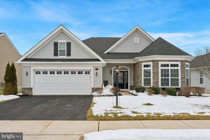 Welcome to 120 Cypress Street, located in the highly sought-after Regency at Upper Dublin, where refined design meets effortless single-level living.Upon entry, you’re greeted by a spacious foyer with a coat closet and soaring 10-foot ceilings, setting the tone for the open and airy layout that follows. To the right, a bright and generously sized second bedroom features freshly cleaned and stretched carpeting, oversized windows that flood the space with natural light, a large closet, and a private ensuite full bath—ideal for guests or extended stays.
The heart of the home offers a seamless flow between the living and dining areas, highlighted by gleaming hardwood floors, neutral tones, and graceful archways that soften and elevate the space. The living room centers around a stunning gas fireplace encased in marble, creating a warm and inviting focal point.The kitchen is both stylish and functional, featuring quartz countertops, a crisp subway tile backsplash, a gas stove, and a combination of Whirlpool and LG appliances. A large pantry closet provides ample storage, while the adjacent breakfast area opens through sliding doors to an expansive outdoor deck—perfect for morning coffee or entertaining.
French doors lead to a spacious home office, offering flexibility for work-from-home needs or a quiet retreat. Conveniently located off the kitchen is a half bath, along with a laundry room situated near the entrance from the two-car garage for everyday ease.The primary suite is thoughtfully tucked away, accessed by a short hallway that enhances privacy. Inside, you’ll find a spacious bedroom, two walk-in closets, and an expansive ensuite bath complete with a double vanity, soaking tub, and a separate walk-in shower.
This home offers an intuitive layout, easy flow, and low-maintenance living—perfectly blending comfort, elegance, and convenience.The community offers resort style amenities including a community clubhouse, outdoor swimming pool, bocce court, fitness room, billiards, library and more! The community also has a social committee and clubs that host frequent events.  Explore the surrounding community; within walking distance to the Promenade at Upper Dublin.120 Cypress Street is a rare opportunity for stress free living in a vibrant community.  Don’t miss the chance to make it yours!