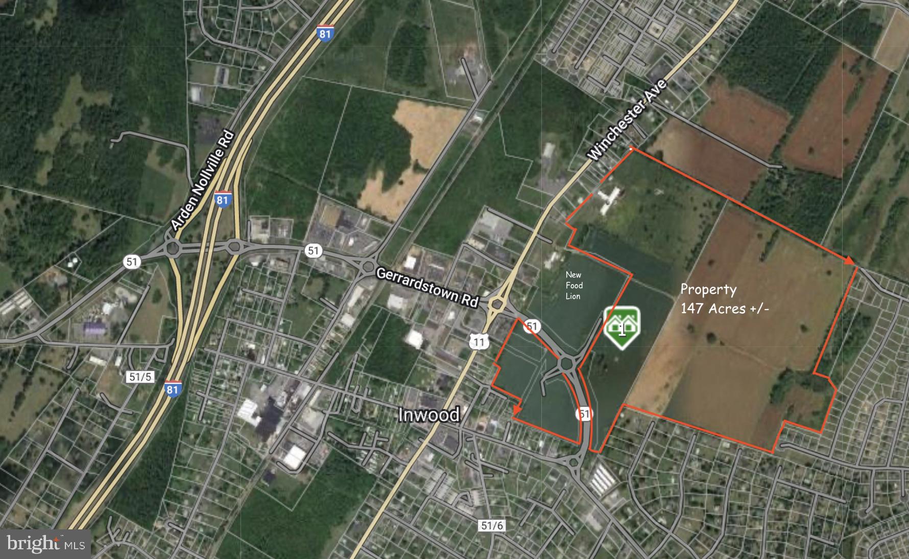 Development Opportunity of a Lifetime. The 4th Corner of Commerce in Inwood WV located in South Berkeley County, one of the fastest growing areas of the country conveniently located on the Interstate 81 Corridor between Winchester and Hagerstown, is now for sale. Prime land for development of all types, as Berkeley County has no specific zoning, thus allowing the property to be subdivided to accommodate different types of use. Located next to the newly built Food Lion, which is reportedly the 4th highest producing Food Lion in the country. Inwood is the home to Proctor and Gamble, Knauf Insulation, Orgill, Clorox, Amazon, Eastern Regional Airport, Tabler Station Logistics Park and more. Conveniently located less than 1 mile from Interstate 81 which has current traffic counts at approximately 70,000 vehicles a day which provides unmatched exposure across the Eastern United States from Tennessee to Canada. Property has access road/round about project completed, main line sewer, water and gas installed. **This property is multiple parcels. See documents for tax records. **Please note: Price listed is a placeholder and not the price for the entire parcel if purchased in it's entirety.. As parcels have different values according to location, each parcel that is desired by developer will be priced accordingly. See agent for details. Pricing listed is not price per acre for the individual parcels.