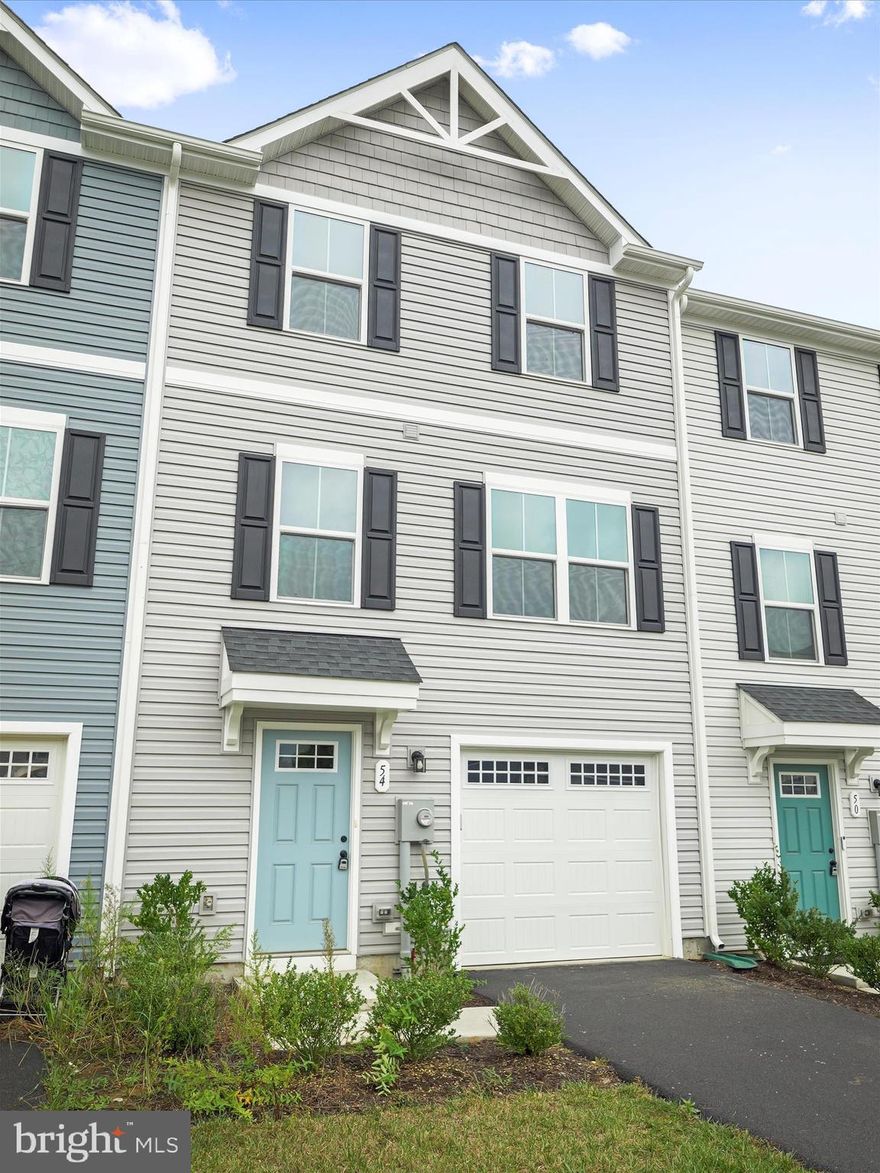 Three finished levels interior unit Townhome is nearly new!  Beautiful Ryan Homes Juniper Model with garage.  Over 1500 sf has 3 bedrooms and 2 1/2 baths.  All appliances are included, even washer and dryer.  Gas heat, gas cooking, and tankless gas hot water heater are included as well.  The Lakes at Martinsburg is nearby the Spring Mills shopping and school area with many amenities and conveniences at hand.  Great commuter location!  The neighborhood features a dog park and playground.