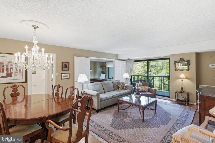 Nestled in the vibrant Lakeside Plaza community in Falls Church, this sweeping, bright and spacious 2-bedroom, 2.5-bath condo offers an ideal blend of comfort, convenience, and lifestyle. Filled with natural light, the home features an open living and dining area that flows seamlessly to a large private balcony, perfect for morning coffee, relaxing evenings, or entertaining. A versatile den adds flexibility for a home office, reading space, or additional living area.

The oversized primary suite features a large tree-facing window, an ensuite spa bath, and a walk-in closet with custom shelving and drawers. The second bedroom is spacious yet cozy, with a large window overlooking greenery, and full size closet.

The well-appointed kitchen offers ample updated cabinetry and a functional layout, complemented by updated appliances, including a refrigerator (3 years old), stove (5 years old), and dishwasher (8 years old). Both full bathrooms have been tastefully updated within the past 3-4 years and feature walk-in showers. A bright half bath is conveniently located just off the living and dining area. Additional highlights include in-unit laundry, a dedicated parking space, a separate storage unit, and a heat pump that has been professionally serviced twice a year for comfort and efficiency.

Lakeside Plaza offers a full suite of amenities designed for both convenience and active living - including indoor and outdoor pools (resurfaced approximately 8 years ago), a sauna, steam room, jacuzzi, and three fitness centers. Residents also enjoy beautifully renovated common areas, a library, billiard room, picnic areas, playground, and well-maintained grounds. Everyday convenience is enhanced by 24/7 concierge service, on-site management, a salon/barber shop, and a daycare center.

Ideally located with easy access to Route 50, I-395, and nearby Metro stations, this home provides a seamless commute to Arlington, Washington, D.C., and Tysons. Combining space, updates, and an amenity-rich community, this home offers a welcoming, low-maintenance lifestyle in a prime location!