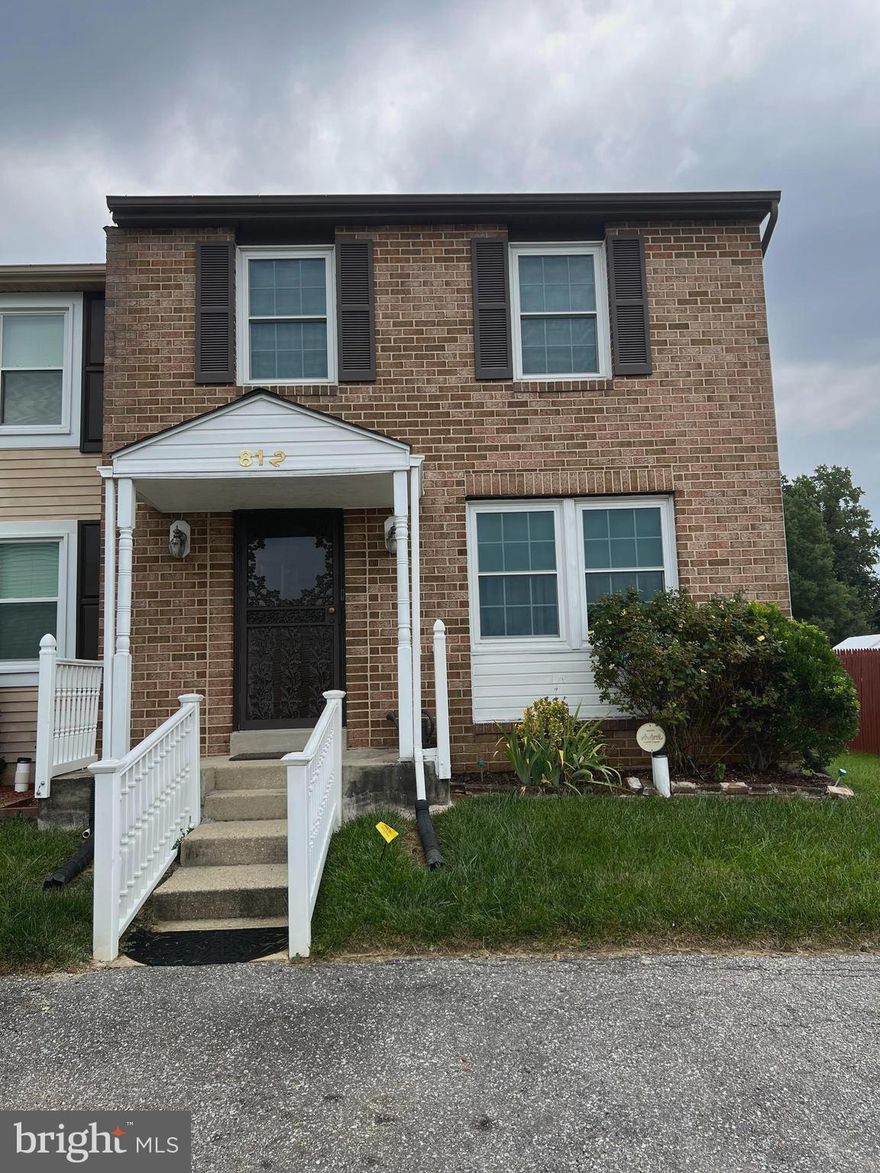 Back on Market.  Buyer's financing fell through. Welcome home to 812 Avanti Place, a well-maintained semi-detached townhouse with a private 2 car driveway.  This home is waiting for your personal touch for the formal dining room, living/family room area, eat-in kitchen, 3 bedrooms, 2 full baths, and 1 powder room.  Great news regarding some of the most important components in the home - it includes a new roof, new windows throughout the home, and a new air condition unit, all installed within the last 3 years.  Additionally, there are no HOA fees!  Basement has a walk-up exit. This home is conveniently located to shopping, recreational, dining and transportation options.  Easy access to I-495, Route 202, Route 50, Central Avenue, and the metropolitan area.  Bring all offers.    As-is property.