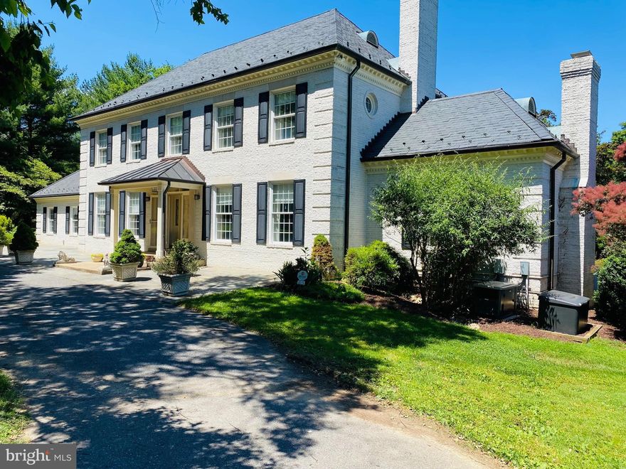 This stunning and spacious brick colonial sits on a 2.75 acres corner lot in the highly- sought after Kentsdale Estate neighborhood.  Featuring over 5,500 sq./f of living space on 3 levels.  Bright entrance with a large foyer that includes a 1/2 bath and plenty of closet space, kitchen, dining room, living room, stunning custom made library, 2 fireplaces,  laundry room, a full bathroom the 2+ car garage that leads to the adorable In Laws suite that also has its separate entrance, kitchen, bedroom, living room full bath and balcony to enjoy the pool view!  The Upper level has 2 bedrooms with their own full bath.  The master is very spacious, with walking closest and bathroom has separate shower + bathtub. 
Lower level and includes a family room, bedroom , full bath, workshop, art room, mud room and storage room and  leads to the pool area!
The Pool House is a must see! Full service with living area, kitchen and bathroom. Makes it perfect to entertain or host family and friends on pool day. Pool area is private, all fenced in and surrounded by trees that keeps your privacy. 
Don't miss the opportunity to own this pure entertainer's dream home!