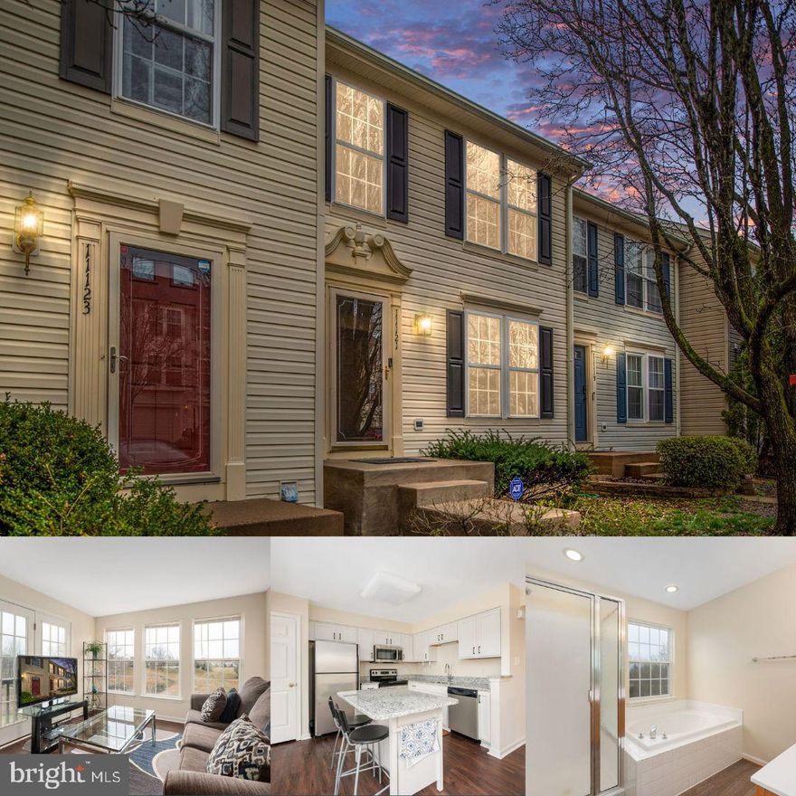 **OPEN HOUSE SUNDAY 2/26, 1-3pm!! JUST STOP BY!!**Wonderfully maintained move-in ready townhome in Salem fields! Home is nestled back to trees and is newly updated! Walk into brand new LVP mahogany flooring throughout the main level, fresh paint, and an open floor plan featuring a light filled  interior that boasts an expansive family area  and a flow-through living/dining area! Beautiful and spacious updated kitchen includes stainless steel appliances, built-in microwave, granite countertops, large island, white cabinetry, and a dinette area or sunroom for sitting. Upstairs offers a primary suite with a walk-in closet, bathroom featuring a soaking tub and stand-up shower. Two secondary bedrooms, and a full hall bathroom. Fully finished basement with a full bathroom, laundry room w/storage, and a great space for a recreation room or a fourth bedroom! The spacious backyard is fully fenced in and is perfect for outdoor grilling and entertaining! Don’t miss out on this move-in ready townhouse in a community full of wonderful amenities!