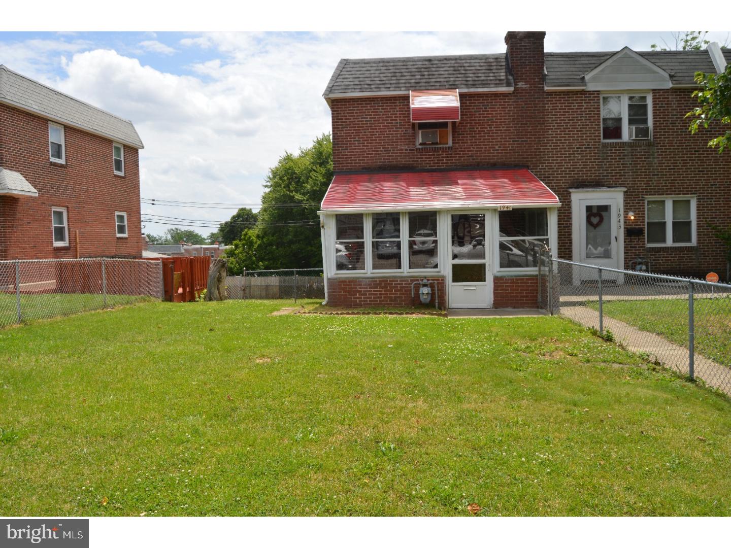 Great opportunity to own this amazingly priced 2 BDRM 1 Bath end unit row in the heart of Folcroft. This home is perfect for an owner occupant or an investor looking for a turnkey rental investment. Home has an enclosed front porch, cozy living room, and dining room, new windows, new water heater, new gas furnace, new gas stove with exhaust hood, semi-finished basement and large front and side yard. This home has a lot of potentials and is perfect for an owner looking to make their mortgage payment lower than their monthly rent.