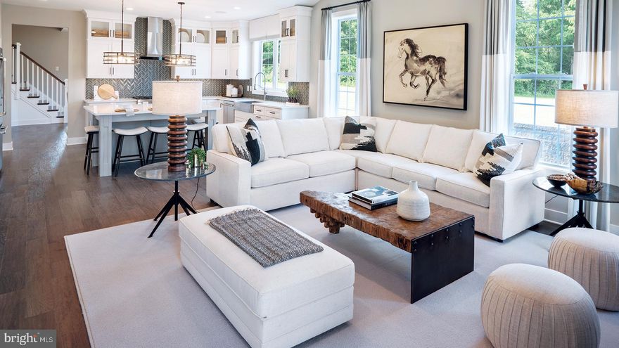 Welcome to your dream home. The Radley's stunning open-concept kitchen boasts a designer backsplash, modern cabinets, gourmet appliances and upgraded countertops. The first-floor primary bedroom suite features a lavish bathroom and a huge walk-in closet. Upstairs you will find a large loft, ample storage space, and a secondary bedroom with dual walk-in closets and a full bath. The home is complete with designer-curated finishes. Schedule an appointment today to learn more about this stunning home for 55+ active adults!
Expanded two-story great room and primary bedroom
Williamsburg oak stairs, gourmet appliances and enhanced interior finishes throughout
Walk-out basement home site
Amenities in the community include a 10,000+ square-foot state-of-the-art clubhouse with indoor and outdoor pools, recreational courts and a putting green, walking trails throughout the community, and more