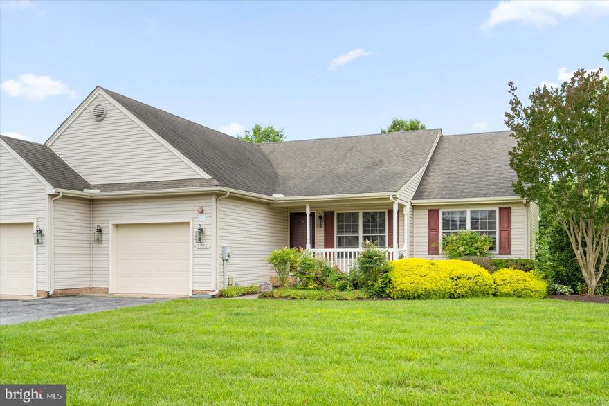 Located in the 55+ section of The Villages at Sleepy Hollow, this well maintained 1331 SF, 3 bedroom, 2 full bath duplex unit is ready for immediate occupancy. Enjoy maintenance free lawn car (lawn mowing, in ground irrigation, trimming of front yard shrubs, and mulching of front yard beds) to free up time to just relax on your back deck with retractable awning and pond views. The inviting interior has a neutral decor and features the popular split bedroom floor plan offering the upmost in privacy. The kitchen is open to the great room w/ hardwood flooring and deck access. Laundry room w/ washer & dryer. Convenient one-car garage w/ overhead door opener.