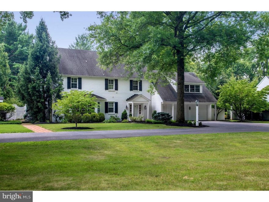 SALE PENDING - In a private neighborhood, adjacent to the world class Weyhill Golf Course, this stunning white brick home is set on over one acre, part of a lovely four home enclave that is reminiscent of a quintessential New England village green. Surrounded by mature trees and manicured lawns, Weyhill Crescent overlooks the 12th tee on the Weyhill course. Walk to your tee and walk home mid-game?.this amazing location is part of a private road, nestled amidst the Weyhill community of the Saucon Valley Country Club. At entrance, the marble foyer, spectacular staircase and ornate woodwork lead to an amazing renovation that blends open space with sight lines to the golf course beyond.  The additions and the changes were orchestrated by a locally-renowned designer for her own personal use. The result is a relaxed, yet formal, interior making entertaining a delight. A fabulous kitchen is prominently-positioned, inviting you to enjoy the views. The formal dining room and full length bar space are the perfect venue for entertaining. The south-facing, coffered-ceilinged living room with fireplace and walls of glass opens to a covered bluestone patio with retractable awning. Additionally, there is a cozy first floor family room that will be your "go-to" at day's end, with a second, private, west-facing bluestone terrace. Three bedroom suites, each with full baths, and an additional office/game room and laundry area complete the 2nd floor. Full basement, outdoor terracing and an oversized two car garage make this the perfect Saucon Valley residence.
