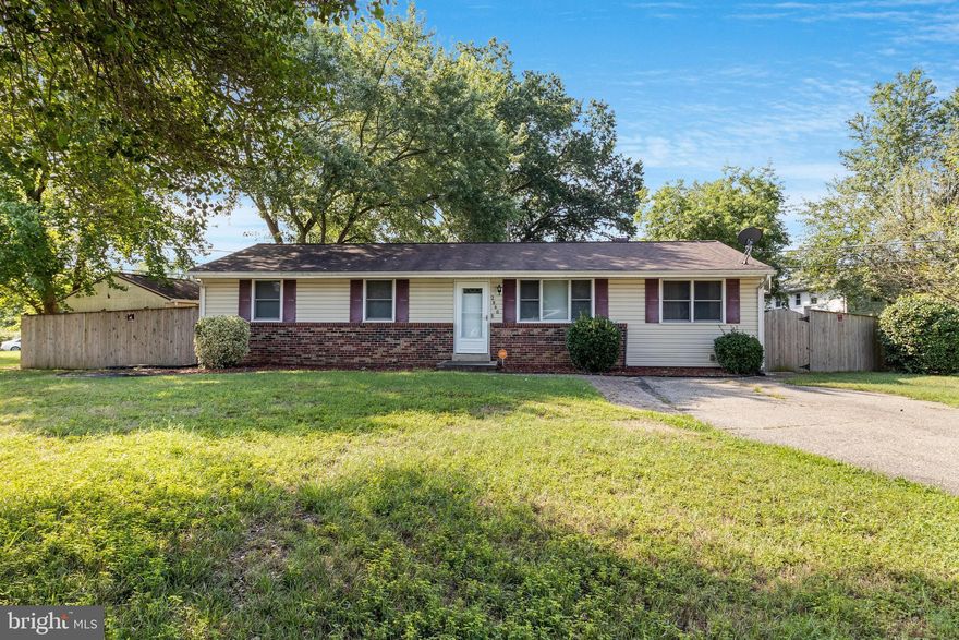 * Active Showings start 8/12/24

Are you looking for a move in ready home within driving distance of DC and VA? How about a home located close to shopping, restaurants and entertainment? Well look no further, this 4 bedroom 2 bath rambler has it all. Spacious corner lot with fenced in yard and large driveway.  Lets bring your homeowner dreams to reality! 

Set up your showing today!