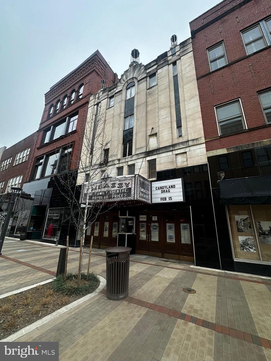 Embassy Theater Cumberland MD - Currently in operation Google it
Being Sold to Settle Estate(s)
Available for Showings after March 7 2025 - call for appointment.