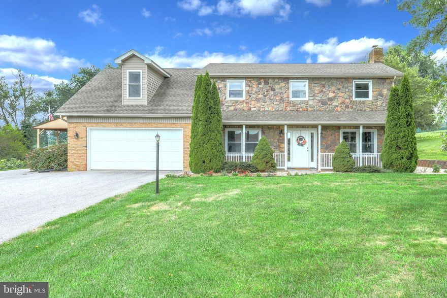 GORGEOUS!!! Spacious, Remodeled, Colonial on 2 acres of land in Southern York County! This home has it ALL and MORE! Open floor plan downstairs. Large, beautiful, custom kitchen! Upstairs there are 5 bedrooms! Master Suite has HUGE walk-in closet, stunning master bath, and a private balcony to enjoy your morning coffee!  Private office on first floor. Full backup generator system. Basement is large & finished  with separate entrance & it's own half bath so the possibility for in-law quarters is there or leave it as a family room, gym, media room, billiards room...SO many options! Large barn/garage/wood working shop behind house with an additional shed for even MORE storage! Beautiful stamped concrete patio area for entertaining and over looking your farm animals, vegetable gardens, and hands down some of the best views in the area! The list goes on and on! THIS IS A MUST SEE! Don't miss out on calling this beauty your new HOME SWEET HOME! It's country living with the convenience of Shrewsbury shopping and dining just 5 minutes away! Great for Maryland commuting as well!
