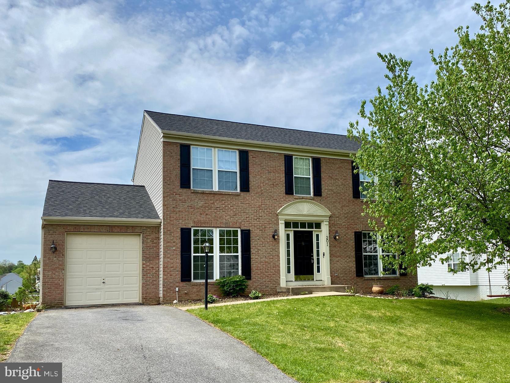 Lovely 4 Bedroom, 2 1/2 Bath Brick Front Colonial in sought after Breckenridge Community. On the main level, this 2000+ sq ft home has a private office/study, formal dining room, half bath and kitchen with island that opens to the family room with gas fireplace - all with easy to care for tile and hardwood flooring. Upstairs has 3 nice sized bedrooms, a full bathroom and the Primary bedroom with private ensuite bathroom and walk in closet. There is plenty of storage with the single car garage and full walkout basement. From the sun filled back deck you have a view of the large, fully fenced yard and common area. Within walking distance to the community playground. Great location for DC, MD & VA commuters. Close to restaurants, shopping and recreation.
Pets considered on a case by case basis with good references - 2 max. $300 pet deposit per pet below 30 lbs. $600 pet deposit per pet 30 lbs and above. $25 per pet, per month pet rent. To qualify, applicants must have good credit (600 or above), proof of monthly income equal to 3 times the monthly rent ($6,450), clean background check and good rental history. One month's security deposit due at application acceptance. Full month's rent due at move in and prorated for the following month. Tenants responsible for all utilities. No satellite dishes. 18 month lease MAX.