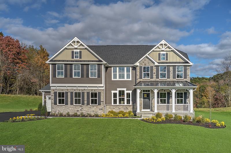 THE CORSICA FLOORPLAN in the Ryan Homes brand new community of Caple Ridge with 1+ acre homesites and easy access to routes 140 & 32, and I-795 making Westminster, Owings Mills, and Downtown Baltimore all just a short drive away. Different exteriors to choose from and up to 5BR/5BA. Upper level includes Owner's Suite with sitting area, 2 walk-in closets & private bath, Bedroom #2 with walk-in closet has the option for a private bath, Bedroom #3 with walk-in closet, Bedroom #4 with spacious double door closet, Loft, hall Bath, and Laundry Rm. Main level includes Foyer; Living Rm; Dining Rm; Family Rm; Kitchen with Dining Area, huge island, quartz countertops, large walk-in pantry, GE SS Appliance Package; and Family Entry (mud rm) leading to 2-car Garage - or opt for a 3-car Garage. Lower level has a full unfinished Basement with options for a finished Recreation Rm, a Wet Bar, Home Office w/full Bath, a Media Rm and still plenty of room for storage. Whatever great things you've imagined for yourself, your family and your home, The Corsica can make it a reality! Photos are representative only.