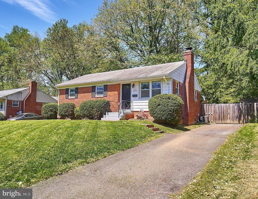 OPEN SAT, 5/8, 11am-1pm  AND SUN, 5/9, 2-4pm!  FABULOUS single family home coming to the market on 5/6!   Three spacious bedrooms (with unofficial 4th bedroom lower level!)  Two full fully remodeled baths!  Hardwoods main level, open kitchen overlooking living and dining areas.  Inviting deck overlooks private, fully fenced yard with wooded views.  Lower level is fully finished, with spacious rec room, bonus/play room, unofficial 4th bedroom or office, and full bath.   Commuter dream location in heart of Falls Church.  Within minutes to Rts 50,  29, and 7,  and 495.  Best of both worlds - convenient location yet private and tranquil setting!  Woodley Pool is just down the street - perfect for recreation and summer fun!  It also offers a  basketball court, shuffleboard court, volleyball area, horseshoes, and ping pong tables.   Enjoy gathering with friends and neighbors all summer long!  Hurry, this lovely home won't last!