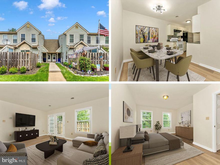 Welcome home to this beautifull move in ready 3-bedroom, 2-bathroom townhome located in the desirable Cretwood Village community. This move-in ready gem combines modern finishes with thoughtful design for comfortable and stylish living. Step inside to discover a bright and open layout featuring new wooden flooring throughout and freshly painted interiors. The modern kitchen shines with a stylish backsplash, quality appliances, and elegant light fixtures—a perfect space for both cooking and entertaining. The main level offers a convenient bedroom and full bath—ideal for guests, multigenerational living, or a home office. Upstairs, you’ll find two spacious bedrooms, a second full bathroom, and an in-unit washer and dryer for added ease. Enjoy outdoor living on your private backyard patio, perfect for relaxing or entertaining. The home also includes two assigned parking spaces for your convenience. As a resident of Cretwood Village, you’ll enjoy access to a host of community amenities, including a swimming pool, clubhouse with a fitness center, nine-hole mini golf course, tennis courts, and shuffleboard courts. Situated in a prime location, this townhome offers easy access to I-270, Route 15, I-70, and downtown Frederick—putting shopping, dining, and commuter routes right at your fingertips. Live your bliss...