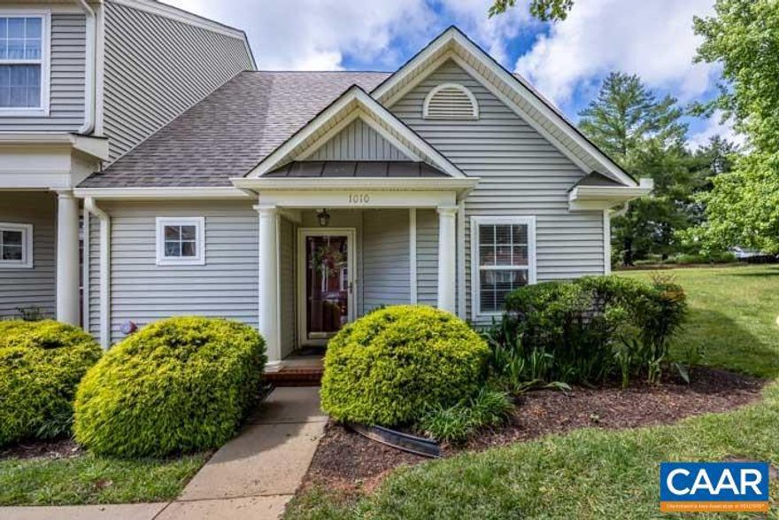 Somer Chase End Unit Townhome offers convenient location with numerous amenities available.  All new stainless  appliances in a suprisingly large kitchen, fresh coat of paint, PRACTICALLY NEW HOT WATER HEATER(2018) & HVAC(2019)  Primary Bedroom and bath on the main level, Beautiful living room with vaulted ceiling and gas logs fireplace make this two bedroom two bath townhome in the Hollymead nieghborhood a wonderful opportunity.,Fireplace in Living Room