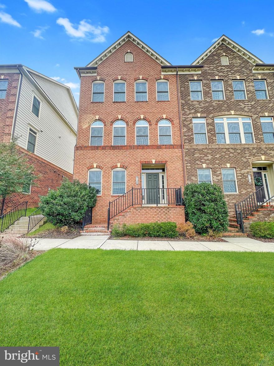 Stunning 4-Level 22' wide End unit Townhome in Villages of Urbana! Over 2700 sf across 4 levels. Entry Level office/recreation room/playroom plus Full Bath, oversized 2 car garage in the back. Wide open main level features gleaming wood floors, spacious living room, gourmet kitchen​ with dining room, and a large deck. Master bedroom w/tray ceiling, walk-in closet, floor-to-ceiling tiled Master bath.​ generous sized bedrooms,  with pond view and walking distance to shopping, restaurants and library! Available for immediate move in