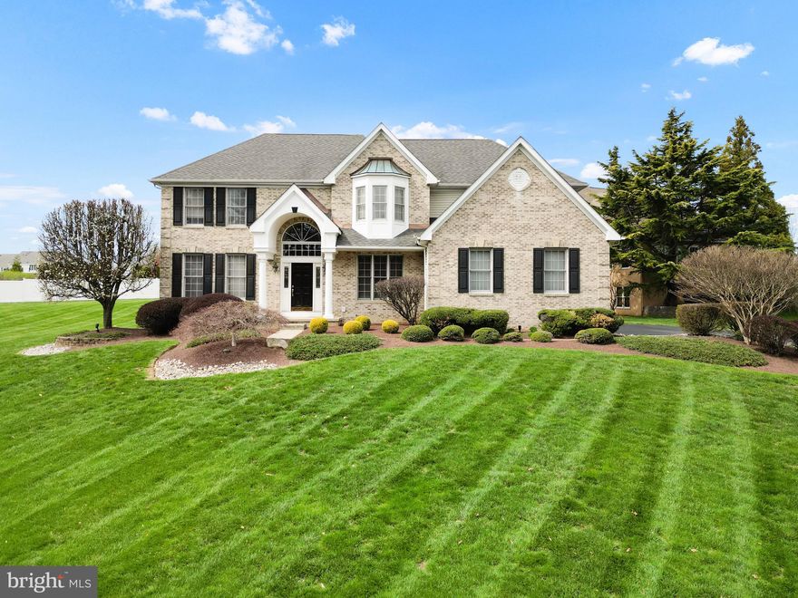 (Open House 04/06 12pm-3pm) 
Welcome to this breathtaking 4-bedroom, 2.5-bathroom stone front corner property nestled in the highly sought-after Northampton Crossing community. 
This colonial center hall has been freshly spruced up and ready to impress. Step inside to the grand 2-story foyer that sets the stage for elegance at every turn.
The formal living and dining rooms flank either side, perfect for hosting soirées or family gatherings. Gleaming hardwood floors lead you to the heart of the home—the spacious family room, where soaring ceilings and expansive windows let in abundant natural light, creating a dramatic and inviting atmosphere. A stunning marble wood-burning fireplace adds warmth and charm to this impressive space. Adjacent to the family room, you'll find a private office/den—perfect for remote work or a quiet retreat. The sparkling white kitchen has just been tastefully updated with brand-new countertops and a gorgeous herringbone backsplash, making it both stylish and functional. A back stairway off the kitchen provides convenient access to the second floor. The home also features a mudroom and laundry room connected to the 2-car garage, offering additional storage and easy living. Upstairs, the spacious master suite is a sanctuary, featuring two walk-in closets, a sitting area, and a spa-like bathroom with pristine white fixtures. Three more generously sized bedrooms and a unique hallway bathroom complete the upper level. Downstairs, the expansive unfinished basement is just waiting for your personal touch, while the brand-new HVAC system ensures comfort year-round. Step outside to the expansive backyard, where endless possibilities for landscaping, outdoor entertaining, or even building your dream oasis await. This home combines the perfect blend of sophistication, functionality, and comfort, all in a highly desirable location. Don’t miss your chance to make it yours!