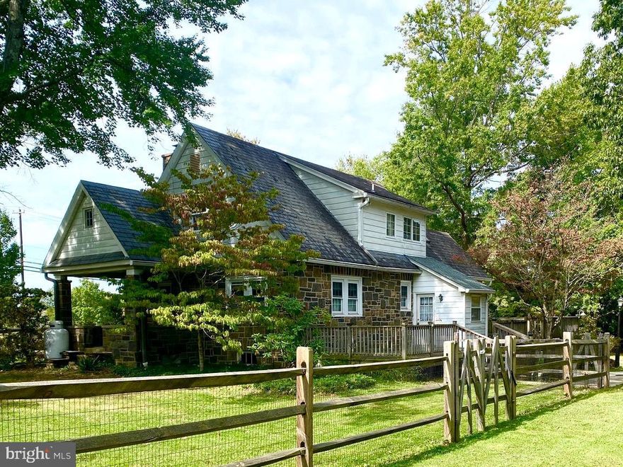 LOOKING FOR A QUICK SETTLEMENT-SELLER MOTIVATED! Circa 1940 Craftsman Style Cape Cod on 7.20 Incredible Acres in Doylestown Township! The Possibilities for this Home and Property are Endless so Put on Your Thinking Cap and Bring Your Dreams! This Home Features Many Period Details. There's a Very Spacious Living Room with Plenty of Natural Sunlight, a Gas/Propane Stone Fireplace, and Access to a Covered Side Porch. There is a Full Dining Room with Plenty of Natural Sunlight from the Fabulous Bay Window. The Very Spacious Eat-In Kitchen has Oak Cabinetry, Granite Countertops, Recessed Lighting, Heated Tile Flooring,  Large Double Window to Allow for Lots of Natural Light, and a Sliding Door with Access to a stunning 45'x14' Rear Deck. There is a Rear Foyer that Grants Access to the Rear Deck, Powder Room and Basement. The First Floor Also Has a Full Bathroom and One Bedroom. The Second Floor has Three Additional Bedrooms and another Full Hall Bathroom. This Home Comes with a Full Basement.  AND LET'S NOT FORGET THE 4+ Car Garage/Workshop, this could be a Car Enthusiasts, Landscaper, Excavator or Builders Dream (so many possibilities). The Morton Built Garage is 30' x 40' and comes with 10' Ceilings, Ceiling Fans, Double Insulated Ceiling/Walls, T1-11 Installed Walls, Wooden Ceiling Shelving around the Entire Garage for Knick Knacks and a Spacious Extended Concrete Patio with Full Overhang to enjoy those Beautiful Evenings Overlooking your Property.  Pond in Rear of Property! ALL in Doylestown Township, Bucks County! *Award Winning Central Bucks School District and Only Minutes from Historic Doylestown Borough! * Close to Shopping, Dining, Major Roads, and Public Transportation! Seller paid to bring public septic line to end of rear property and if new owner is interested in tying into public septic they would be responsible to pay the nominal amount to BCWSA to tie into house, do your due diligence with BCWSA for cost.  Seller will Review ALL offers!