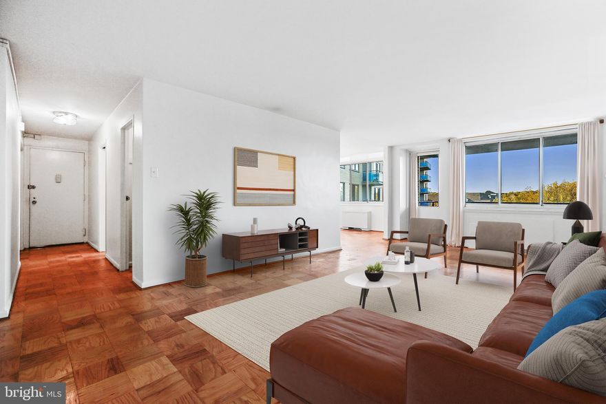 Don't miss your chance to experience effortless condo living! Looking for a home that lets you enjoy
comfort without the hassle? This inviting 3 spacious bedroom, 2 full bath condo is designed to make
living easy, The condo boasts a thoughtful floor plan including a warm and inviting living and dining
area, where natural light pours in and dances off the parquet-style hardwood underfoot. The kitchen
is sure to delight the home chef, complete with ample storage including a walk-in pantry to keep
everything in-place and a dedicated breakfast nook for those easy mornings or quick meals. Metro,
the renowned Grosvenor Market, and the Bethesda Trolley Trail are just steps away, and in the
summer evenings, you can hear the Strathmore Arts Center’s outdoor concerts. All utilities, electric,
gas, water/sewer, fios cable and internet are included in the monthly condo fee. The building
amenities include an outdoor pool, tennis courts, fitness room, rooftop entertaining area, a lush 20-
acre park and picnic area, and a view of the golf course at Georgetown Prep! With a 24-hour front
desk, the unit also includes 2 underground garage spaces and more parking in the large parking lot.
As the day winds down, step out onto your large private balcony to soak in the cool evening breeze
– the perfect spot to unwind after a busy day. Schedule a viewing today and make this stunning condo
your new home!