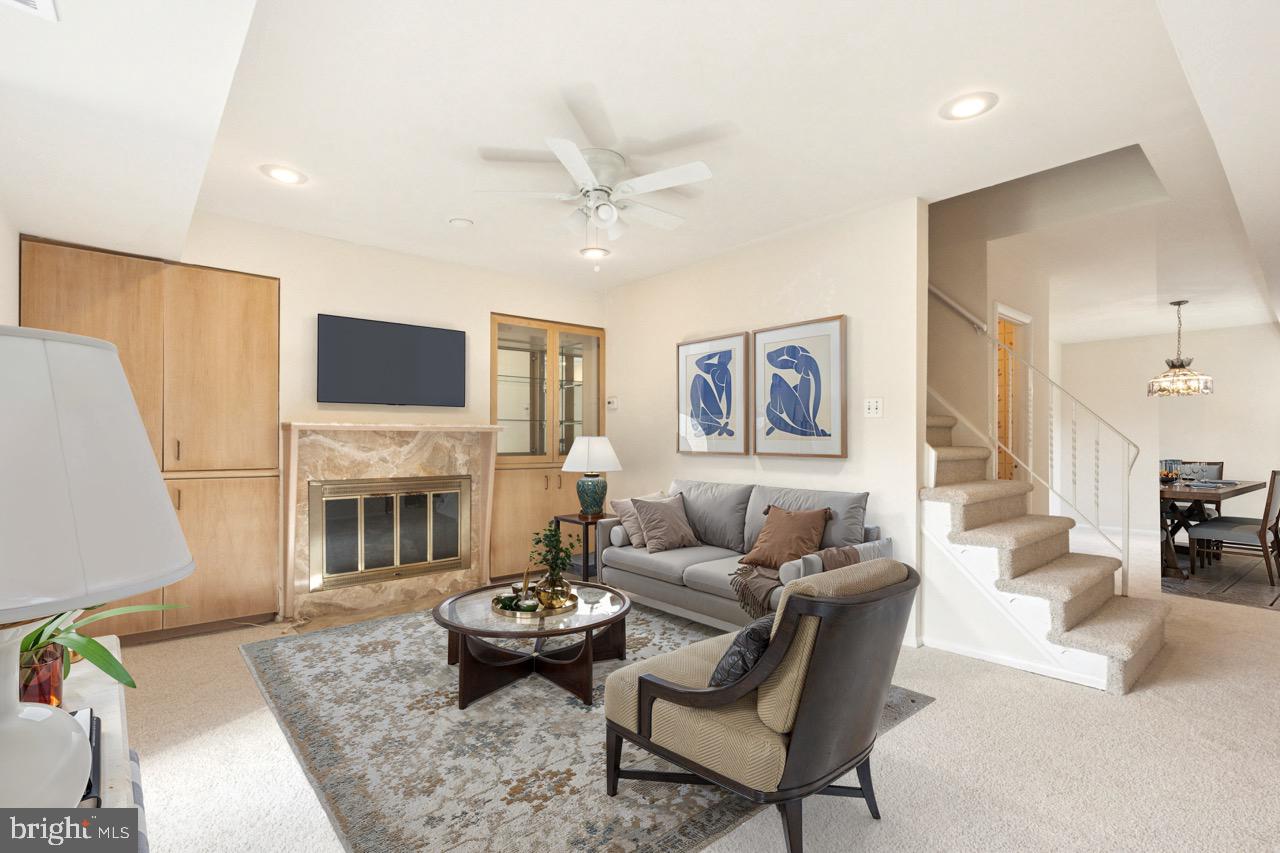 Welcome to the highly coveted 2BD/2.5BA floor plan in Ardmore’s Haverford Village. This spacious townhome has been freshly painted throughout and features brand-new carpeting from top to bottom. Inside, you'll find two large bedrooms, each with its own full en-suite bath. The primary suite includes a walk-in closet and a private balcony—ideal for reading, relaxing, or enjoying the fresh air. The first floor offers a generous living room with a wood-burning fireplace and sliders to a private patio, great for outdoor dining or entertaining. The kitchen blends seamlessly with the dining area and conveniently connects to a separate laundry room. Move-in ready with plenty of room for updates, you’ll enjoy making this home your own. The Haverford Village community features beautifully landscaped grounds, an in-ground pool, ample parking, and walking access to the Haverford College Nature Trail. Located in the award-winning Haverford School District, you're just minutes from Suburban Square, Trader Joe’s, Main Line restaurants, boutiques, and the Ardmore train station. Enjoy the best of Main Line living with convenient access to Center City. Don't wait, call today and make Haverford Village your new home! Showings begin Thursday 3/27.