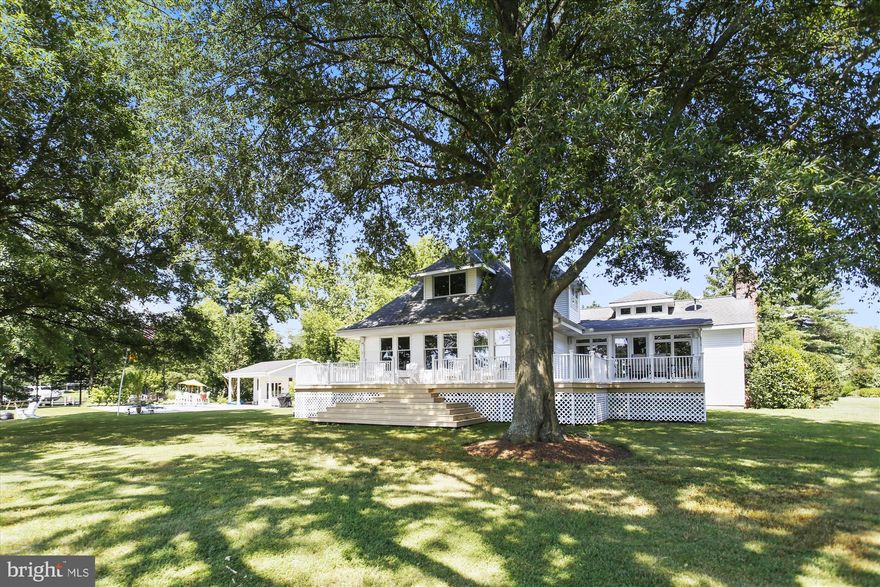 **Please be advised that the property is currently a vacation rental, so showing times are very restricted, but all accomodations will be made for available dates. Live, Work and Play from home at Sycamore Acres.  This unique waterfront property has a  spacious main house with an open floor plan, soaring ceilings, a wood burning fireplace,  2 main level bedrooms and baths, a private office and  large wrap around deck with waterviews.  The separate guest house also includes a main level bedroom and 2 baths, as well as a walk in sauna  and  a home gym that has everything you could want for your work out!  The pool house has a large living area with a kitchenette and includes a full bath.  Sliding doors open directly out to the in-ground waterside pool and patio...perfect for cooling off in the Summer heat and catching breath taking sunsets! Just under 3 acres of beautifully landscaped grounds provide plenty of privacy, yet the location is just minutes from downtown St. Michaels and close to commuting routes.  Seller is including all of the interior and exterior furnishings in the sale...just move right in!