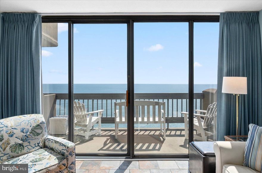 Welcome to unit #2502 in Century 1!  Located on the 25th floor you will be amazed with your views overlooking the beautiful oceanfront of Ocean City, Maryland. This stunning condo is fully furnished, providing you with a hassle-free move-in experience. As you take the steps down to the main level of the condo, you will be welcomed by a spacious living room with brand new floors. The living room opens up to a balcony which offers breathtaking views of the ocean, where you can enjoy your morning coffee or evening cocktails. The balcony is furnished with comfortable outdoor furniture, which was replaced in 2015, adding to the charm and comfort of this gorgeous condo. Kitchen was remodeled in 2019 with brand new floors through the living room. The west bedroom and bathroom have also been remodeled in 2019, offering a comfortable space to rest and unwind. Within the last few months, the east bedroom and bathroom have each been remodeled. As a resident of Century 1, you will have access to the indoor pool, fitness center and be only steps away from the beach. Don't miss out on the opportunity to own a piece of paradise in Ocean City!