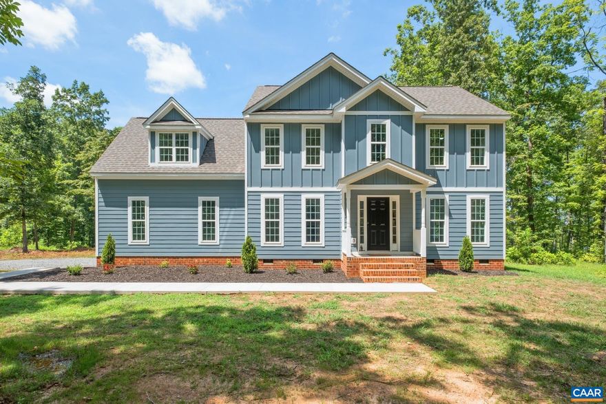 Discover your dream home in this exceptional new construction! This beautifully designed 4-bedroom, 2-bath residence is bathed in natural light and features striking hardie plank siding. Enjoy the luxury of an expansive rear deck, perfect for relaxing afternoons and entertaining guests, along with elevated bathrooms that add a touch of sophistication. A newly poured concrete sidewalk warmly welcomes you home.  Inside, you?ll find an inviting open layout between the kitchen and living room, providing an ideal space for family gatherings and cozy nights in. The convenience of a 2-car garage with sleek epoxy flooring further enhances the home's practical appeal, complemented by a fresh layer of gravel in the outdoor areas.  Nestled on a generous 2-acre lot with no HOA, this delightful retreat is just minutes away from NGIC, shopping, and grocery stores. With over 2,200 square feet of thoughtfully designed living space, this home seamlessly blends comfort and style. Don't miss your chance to experience the charm and endless possibilities of your brand-new home ? schedule your visit today!,Granite Counter,Painted Cabinets