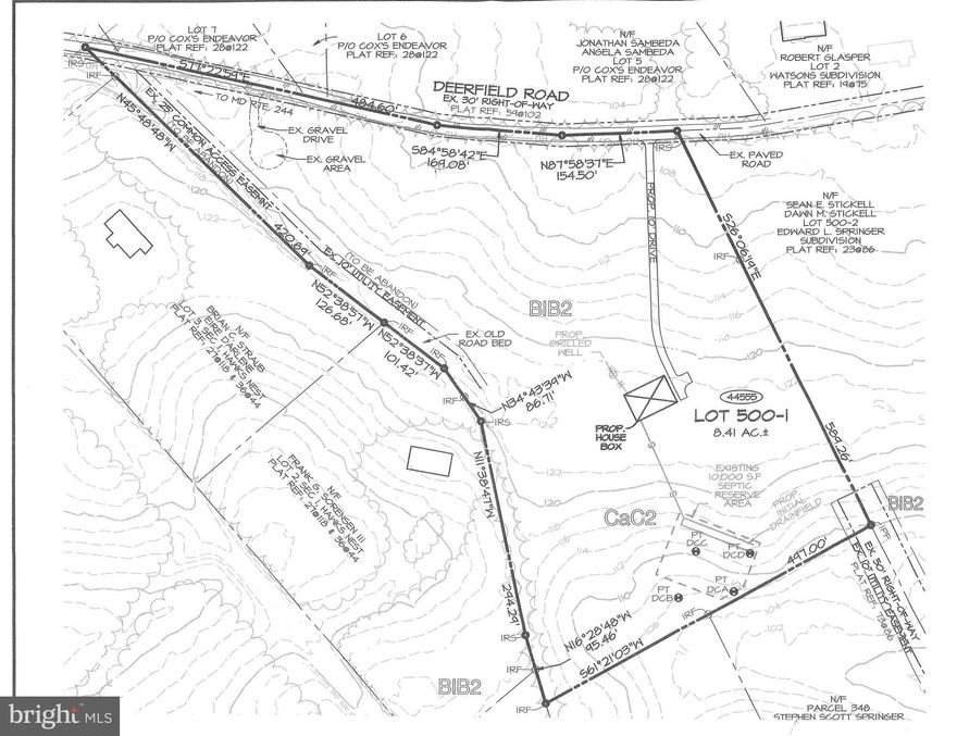 Consists of two parcels totaling the 8.4 acres.  Approved recorded perc.  Proposed site plan By Little Silences Rest, INC.
Treed lot, access off of shared road.