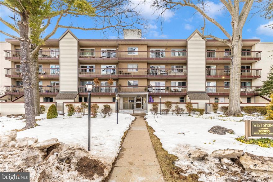 Bright and beautifully maintained 3rd-floor 1BR/1BA condo with hardwood floors and a private balcony overlooking Westfield Montgomery Mall. Updated kitchen features a gas range, newer dishwasher and refrigerator. Spacious bedroom with ample closet space and efficient heating and cooling. Condo fee includes all utilities with discounted cable. Secure building with on-site management, same-level laundry, pool, walking paths, and picnic/grill areas. Deeded parking space #P58 is included. Prime location near shopping, dining, Cabin John Park, and the Montgomery Mall Transit Center.