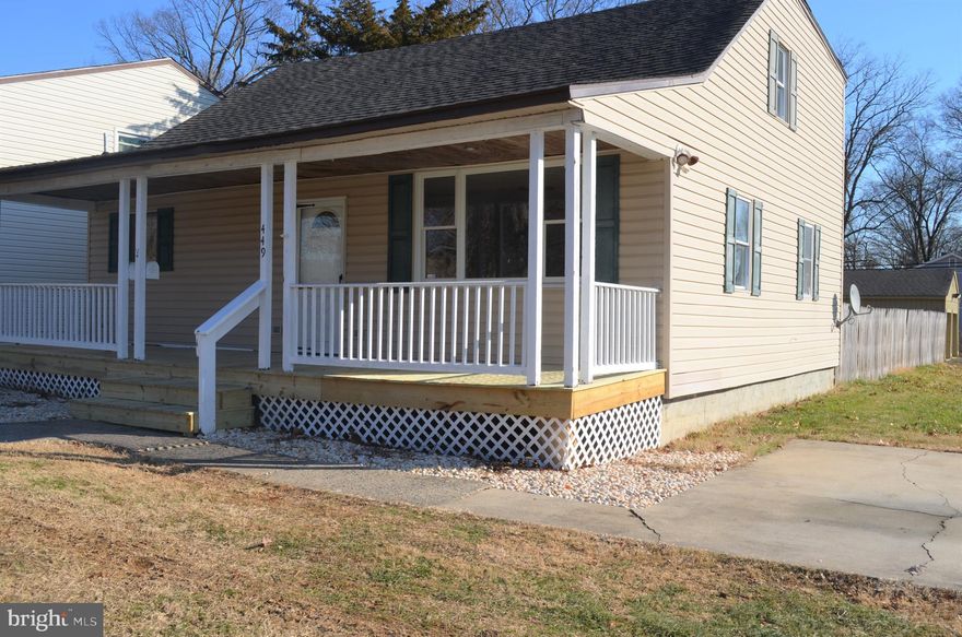 Not every home needs to be perfect… some just need the right next chapter.  Home was moved to this site back in 1985.  Buyers seeking character, location, and the chance to make it their own wanted. Worth seeing in person to put this on your YES list.

This classic Cape Cod sits proudly on a corner lot featuring a welcoming covered front porch and a desirable corner-lot setting. A large two-car detached garage with dedicated workspace adds excellent functionality and a location that’s hard to beat — close to shopping, MARC & Amtrak, APG, and major commuter routes.

It has already seen thoughtful improvements - Front roof (plywood and shingles) replaced less than 6 months and rear roof replaced in last 5 years; two zoned heat/air. Whether you're looking for your first home, a smart investment, or a project you can shape over time, this one is worth stepping inside to experience.

Inside, you’ll find a spacious eat-in kitchen with stainless steel appliances, a separate dining room with French doors that open to the rear deck, and wood and wood-laminate flooring throughout. The main-level bedroom and full bath offer the ease of one-floor living, while the upper level provides additional bedrooms and flexible space for guests, home office, or creative use. Two-zone air handlers enhance comfort on both levels. (No basement.)

Held as a rental for many years,  offers an excellent opportunity for a buyer to personalize and add improve. Enjoy peaceful evenings on the covered porch, outdoor gatherings in the spacious, level backyard, and appreciate the convenient proximity to APG and Amtrak/MARC train service.

Come in, look around and consider your best offer!