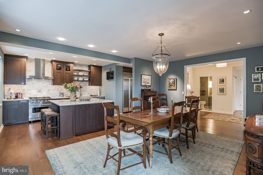 Elegant light filled city residence with two inviting terraces and stunning views of the skyline and Rittenhouse Square. The 2,464 square feet include 2 bedrooms plus a den/guest room and 2 1/2 baths.
The entry foyer of the home gives the feel of a spacious open floor plan at the same time allowing for a nice separation of living spaces including living room with great terrace, dining room and beautiful kitchen. Off of the large living room is the den/guest room with a second terrace.
The living room has space for plenty of seating as well as room for a grand piano or second seating area. Sitting out on your terrace in spring, fall and summer as you overlook the changing seasons of the park is the best! The dining area is large enough to host holiday dinners. The island in the kitchen is a cozy spot for a casual meal with additional seating. Stainless kitchen appliances feature a Viking gas stove and oven, a Sub Zero refrigerator, a Bosch dishwasher, a GE microwave/oven combo, a wine refrigerator. The butlers pantry provides plenty of extra storage. The marble counters, oven hood and lovely backsplash are additional highlights. There is a pretty powder room.
The primary suite has a walk-in closet, second closet and a beautiful large bath with tons of cabinetry for storage, two sink areas, a spacious steam shower with two shower heads. There is a separate office nook . A second attractive bedroom and bath round off the home. The home has warm wood flooring and recessed lighting.
220 W. Rittenhouse square is a classic boutique building with a 24 hour door person and is located on the west side of Rittenhouse Square. There are parking garages located just steps away. The building has a gym. A floor plan and Matterport will be available.
Please note that the City of Philadelphia has conducted a real estate tax reassessment, effective January 1, 2023. If you have any questions or concerns about the impact of this process on the future real estate taxes for this property, you should contact the City of Philadelphia.