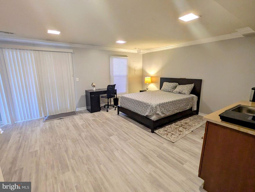 Private, spacious and Fully Furnished One Bedroom Basement Rental available with UTILITIES INCLUDED in rental price!!! This unit comes equipped with Queen Size Bed, Dresser, Desk, Kitchenette with Granite Counter Top, Stainless Steel Refrigerator, Microwave, and Private Full Bathroom. You have your own private entrance and use of Washer and Dryer. Outdoors is perfect with private deck / patio area and fenced in backyard. Conveniently located close to I-95, local restaurants, shopping and grocery stores. Within 15 minute drive of Commuter Lot and VRE.