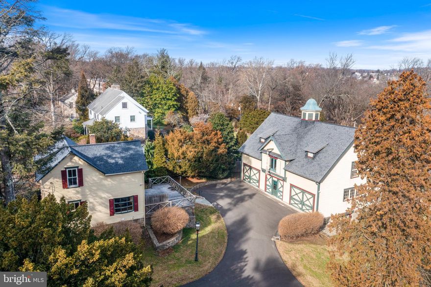 Welcome to 213 Royal Avenue, a truly one-of-a-kind historic property in the heart of Wyncote, set on over an acre of beautifully preserved and versatile grounds. Originally part of the storied “Lifeland” and "Wasafarm" estates dating back to the late 1800s, this remarkable offering blends rich history, creative space, and modern updates into a rare opportunity unlike anything else you'll see.
The property includes a charming 3-bedroom, 1.5-bath tenant cottage, offering approximately 1,250 square feet of warm and inviting light-filled living space. Inside, you’ll find original wood floors, a traditional layout with separate living and dining areas, and charming eat-in kitchen with brand new backsplash and butcher block countertops...perfectly suited for comfortable everyday living. The home itself sits elevated with an  expansive deck overlooking the luscious grounds and surrounding landscape, creating a peaceful and private retreat. What truly sets this property apart is the extraordinary, fully restored multi-level barn—an artist’s true dream and a rare architectural centerpiece. Spanning three levels and equipped with central heat throughout, the barn features soaring 22-foot vaulted ceilings, skylights, multiple studio spaces, a workshop, and even a hoist system for large-scale projects. Whether used for creative pursuits, a home business, or a unique entertaining venue, this space offers endless possibilities. 
Set on approximately 1.04 acres, the additional outbuildings—including a renovated chicken coop with electricity and a former greenhouse—further expand the property’s flexibility for hobbyists, entrepreneurs, or those seeking a private compound-style setting. 
Thoughtful updates ensure peace of mind, including newer roofing on both the home (2018) and barn (2019), updated HVAC systems, repaved driveway, and improvements to key areas of the property. 
Ideally located within walking distance to parks and approximately one mile from the Jenkintown-Wyncote SEPTA station, providing  convenient access to Center City Philadelphia, major universities, and regional transit—blending suburban tranquility with urban accessibility.  A truly special property to call home!!