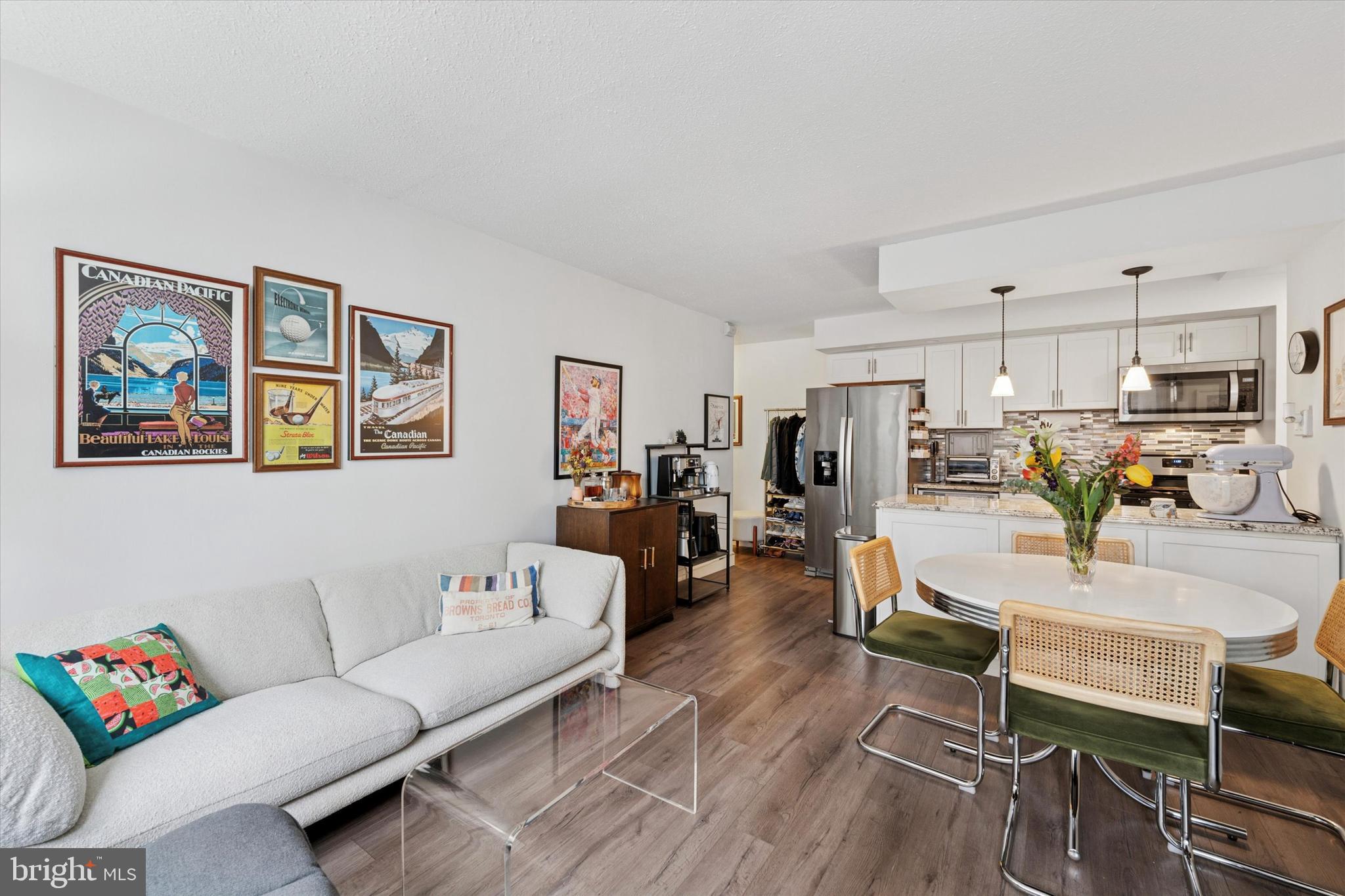 Welcome to your dream condo at River West in the heart of Rittenhouse Square! This beautifully renovated 1-bedroom, 1-bathroom corner unit offers stunning north-eastern views, welcoming abundant natural light through numerous large windows.
Step inside your entry hallway and discover elegant laminated floors throughout the unit and a modern kitchen with a central island, plenty of cabinets, and premium Whirlpool appliances, including a built-in microwave, gas range, dishwasher, and sleek granite countertops. A pantry/closet provides additional storage space.
The spacious living room is perfect for entertaining or relaxing. The bedroom is spacious, which can fit a king-size bed, with mirrored closets, and there is also an extra closet to fit all of your needs, which will be staying with the unit. The luxurious bathroom boasts a stall shower with glass doors and a rainfall shower head, complemented by a stylish medicine cabinet for all of your bathroom storage.
Each room is equipped with controlled wall units, ensuring comfort throughout the year. This pet-friendly building boasts a renovated lobby, community center, laundry facility on the first floor, and fitness center all under the watchful eye of a 24/7 doorman. Monthly fees include all utilities, ensuring a seamless living experience.
Convenience is key with an adjacent garage offering parking for an additional charge. River West's prime location places you steps away from an endless array of restaurants, bars, shopping, Rittenhouse Square, dog parks, Trader Joe’s, Target, and provides easy access to the 30th Street train station and public transportation, plus so much more. Don’t miss out on this amazing opportunity!
