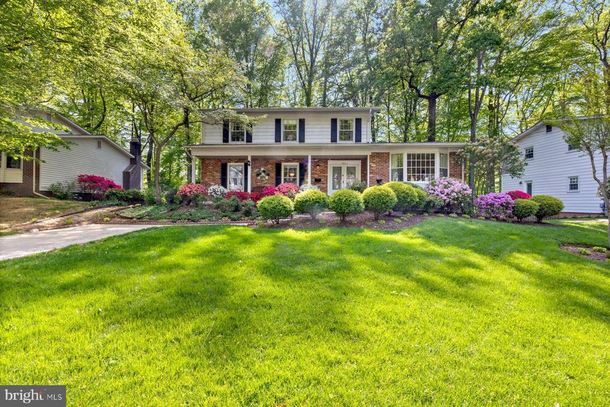 Lovely and elegant, this center hall colonial is one of the largest models in bel pre woods. Your new home sports 3,940 square feet of living area with a large lot. The sunroom addition on the back of house is about 24 feet wide by 12 feet deep for comfortable living and entertaining and also a deck for outdoor grilling. Shiny hardwood floors on the main floor and upper level. Upper level has 4 bedrooms and 2 full bathrooms with one bedroom as a primary suite.  The basement has tons of storage space and a large entertainment room. The main floor has a half bathroom/powder room, a den /office for work-at-home, a laundry room, an eat-in kitchen, a formal living room with a picturesque bay window and a recreation room with a wood burning fireplace.  Per seller: "there is plumbing underneath the floor in the left back corner because there used to be a wet bar in that part of the basement."