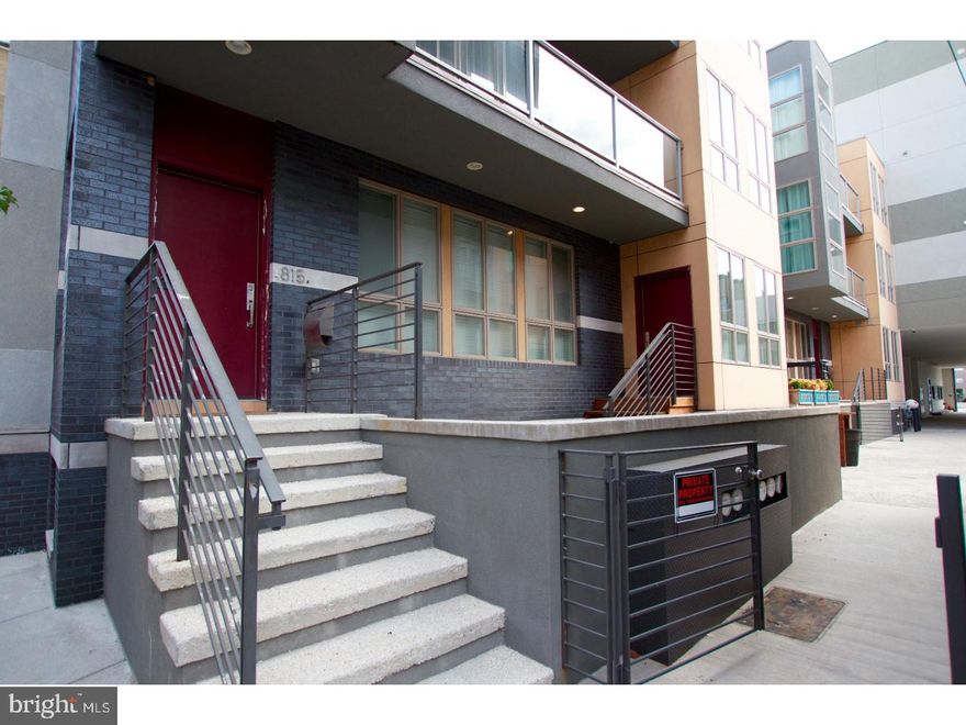 Stunning, luxury, contemporary townhouse located in the heart of Northern Liberties. This home has 3 bedrooms, 4 full baths, and finished basement over a 4 level floorplan! Beautiful marble floors greet you as you enter the front door and continue throughout the first floor. Stunning imported finishes provide plenty of character, and 3 out of 4 exterior walls contain windows making this home very open and bright feeling. The family room has a gas burning fireplace which makes it inviting and charming. The custom chef's kitchen is great for cooking or entertaining, and connects with the dining area. There are two bedrooms, two full bath, and balcony on the second floor. The charm continues up to the top floor with a stunning master suite including master bedroom, master bathroom, walk-in closet, private balcony, and den with skylight. The lower level has a finished basement and full bathroom that can be transformed into an entertaining space, workout room, family room, office/studio, or even a 4th bedroom. The gracious decks and patio add outdoor space that is uncommon in city living. Private off-street and gated parking spot included. The possibilities are endless in this home, a MUST see!!