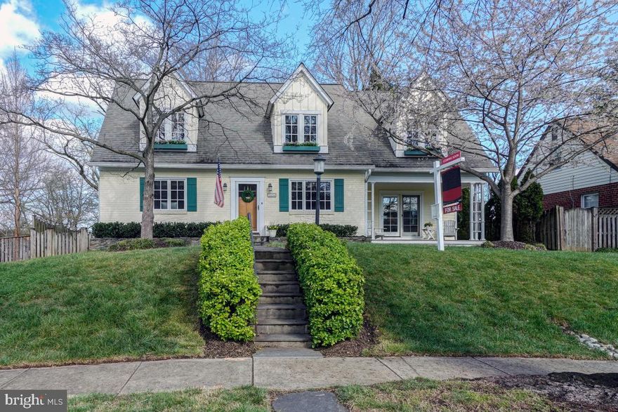 AGENTS, PLEASE LOCK DOORS WHEN DONE. OFFERS DUE Tues 4/12 at 1pm. This beautifully renovated and expanded Cape Cod is situated in the idyllic Parkwood neighborhood just 2 blocks from the elementary school. It exudes charm at every turn.  A place where you will get to know your neighbors while sipping your favorite beverage on the front porch.  The home is an absolutely delightful 3430 sq feet of style and comfort on 3 levels. Your new home welcomes you into the foyer / living room, or if you prefer, a dining area,  then beckons to a well light and spacious family room with a stone surround gas fireplace. French doors lead to the front porch. Wired for sound with speakers inside and out. The well appointed kitchen is  suited to the cook who aims to please family and enjoy the company of friends. Abundant cabinetry of true cherry wood, plentiful storage and counter space,  gas cooking.  The lovely dining room is framed by sliding doors opening to the brand new tiered deck, where you can barbeque , enjoy cocktails, or just lounge, basking in the peace of your fully fenced yard. The main level also provides 2 bedrooms (or much coveted home offices) and a full bath. The upper level offers two spacious bedroom suites, with plentiful natural light. The primary bedroom suite is enhanced by a vaulted ceiling, a deep WIC, built in window bench and dresser,  and a dual sink bathroom with a gorgeous shower. The second upper suite  also boasts its own WIC and ensuite full bath. A charming sitting room/reading area includes attractive and practical built ins. 
The lower level is every bit as lovely as the rest of the home, and provides a versatile second family or recreation room, the 5th bedroom with egress, and the 4th full bath with cement counter died to match the floor tile. Even the laundry room is pretty as a picture!
The home is adorned with  crown molding and a soothing paint palette, and features WeatherShield double pane windows. 2 HVAC zones, water filter. A delightful and meticulously cared for home ready for you to move in and enjoy from Day One!
Nestled near Rock Creek Park, with nature trails, a quick drive to the beltway, close to Grosvenor Metro, the home also offers enjoyment of Strathmore Hall as well as all the old Antiques and new amenities of the gem called the Town of Kensington. $500 courtesy credit from Universal Title for settlement.