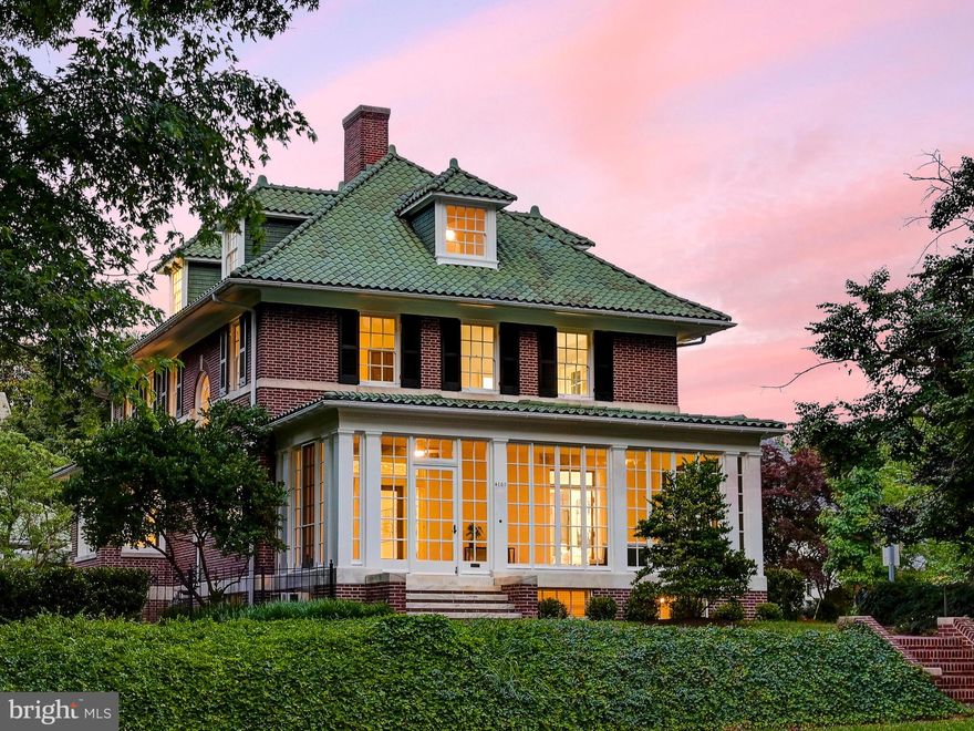 Gorgeous Guilford Complete Renovation! This 6 Bedroom 4.5 Bathroom 5,969 sq. ft.  Historic Home, that was originally Designed by Howard Sill, renowned architect of many significant homes in Guilford and Roland Park, has been Masterfully Restored and Refreshed to feature Modern Updates and Design . A delightfully bright glass paneled sunroom greets you at the main front entrance and leads into the striking open entryway with it's grand wrap around staircase . Throughout the main level you will discover  sprawling refreshed hardwoods, refreshed and restored ornate trim, and original marble sills. The newly designed Kitchen features Viking Stainless Steel Appliances,  Custom Cabinetry, and Calacatta marble. The formal dinning area has been Reimagined to include a New Island, Modern Lighting, and extension of the new kitchen cabinetry for ample storage and Entertaining, along side another glass paneled sunroom that flows out off of the dinning room and around through to the Large Open Living Area. The main floor also features an all new powder room and a tucked away Private Office Space that includes a hidden back stairway. Up the Grand Staircase and on the Second Level you will find a Spacious Primary Suite w/ brand new enlarged en-suite bathroom featuring large standup shower and double Calcatta marble vanity. A small bedroom was also converted to be an oversized walk-in closet off of Primary Suite. In addition, you will find 2 more spacious bedrooms, along with another full bathroom and laundry on the second level. Up to third level you will find another 2 bedrooms and full bath, with the hardwoods carrying throughout the second and third levels as well as the Calacatta Marble theme carrying through in every bathroom. The basement has been mostly finished to include an additional bedroom and full bathroom, along with a large bar and multiple areas for lounging and entertainment. A spacious Patio area is off the Kitchen and great for outdoor dinning and entertainment. This Home also features a large detached 2 car garage w/ additional storage space, updated Plumbing and Electric, and ample yard space.