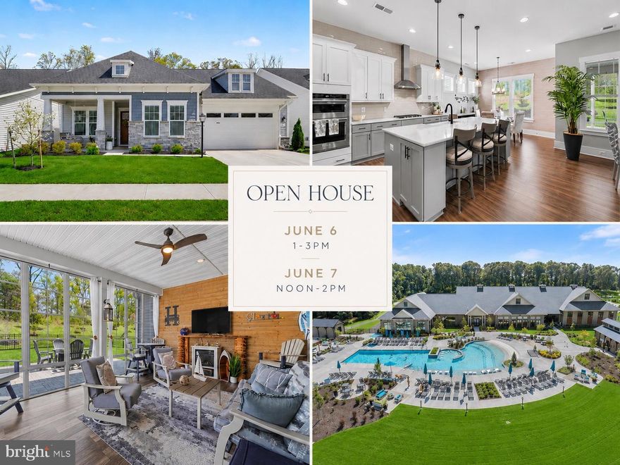 Welcome to The Quiet Creek House, a beautifully upgraded, move-in ready home in the heart of Amblebrook, a premier 55+ community designed for easy, resort-style living. Set on a premium lot backing to peaceful trees, this 2,400 square-foot home offers privacy, space, & thoughtful design throughout. From the charming front porch & timeless exterior with shaker siding, stone accents, & stately columns, to the soaring 10-foot ceilings inside, every detail feels warm & inviting.

Glass doors open to a private study that can easily serve as a third bedroom, while a guest bedroom & full bath are thoughtfully tucked away for comfort. The open-concept living area is anchored by a stunning kitchen with an oversized quartz island, KitchenAid gourmet appliances, & farmhouse sink. A butler’s pantry & spacious walk-in pantry provide exceptional storage, along with abundant cabinetry throughout. The subway tile backsplash extends all the way to the ceiling, adding a timeless designer touch. The kitchen flows seamlessly into a light-filled dining area, an open living room with a gas fireplace & custom built-ins, creating the perfect setting for both everyday living & entertaining.

The expanded primary suite is a true retreat. A custom trim accent wall adds character & warmth to the space. The ensuite bath features dual oversized vanities, a large tiled shower, & a private water closet. An impressive walk-in closet offers generous storage & connects directly to the laundry room, complete with built-ins, granite countertops, & a utility sink.

A heated four-season room extends your living space year-round. It features luxury vinyl plank flooring and stunning floor-to-ceiling windows that fill the space with natural light. Step outside to a fenced backyard featuring a beautifully hardscaped patio with a gas line ready for summer grilling. A full yard sprinkler system keeps the landscaping lush and low-maintenance.

 Additional highlights include an oversized two-car garage & a dedicated bulk storage room with built-in shelving for exceptional organization.

With indoor and outdoor resort-style pools, pickleball courts, a coffee shop, a state-of-the-art fitness center, and weekly social activities, life at Amblebrook truly feels like a vacation every day. Come experience the stunning details for yourself and schedule your private tour today.