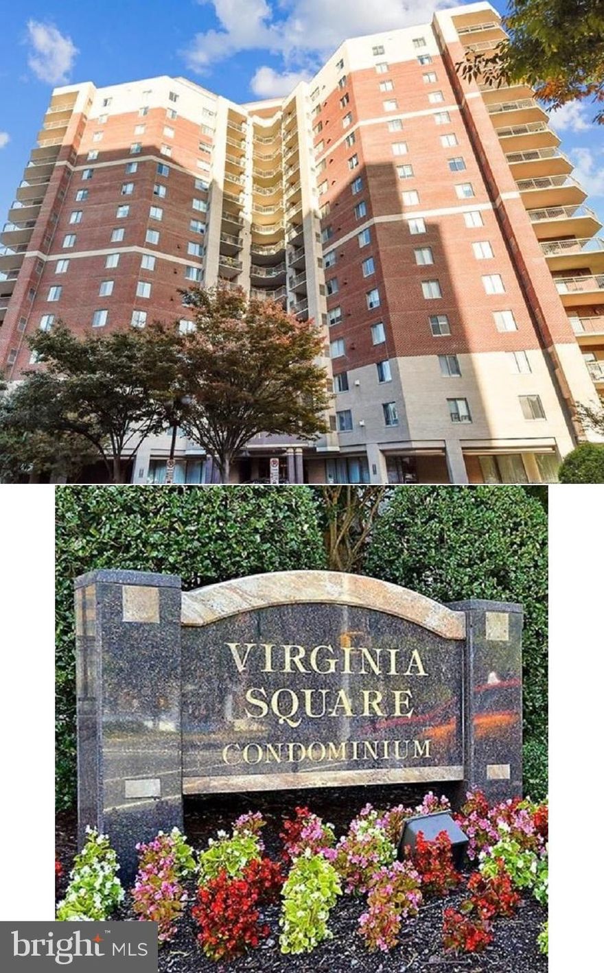 This beautiful 6th floor spacious condo has had one owner since purchased from the builder in 1998 and has a custom floor plan so there is not another one in the complex like it. This 2 bedroom, 2 full bathroom condo offers an estimated 1,550 sq. ft. of living space. Master bathroom offers a large soaking tub with jets and separate shower, and double sink. The master bedroom offers a large walk-in closet, galley kitchen with eat-in area and eat-up-to-bar counter, Corian countertops, large living and dining room offers a gas fireplace, laundry room with washer and dryer, ample closet and cabinet storage space throughout, 2 balconies: one off the two bedrooms and one off of the living room / dining room which overlooks the pool. Fresh paint, new laminate floors in the bedrooms, upgraded marble floors in kitchen, halls, and both bathrooms, hardwood floors in the living room and dining room. Onsite management and security, outdoor pool, indoor exercise room, recreation room, billiards room, library, large beautiful lobby, and bike storage. This Virginia Square complex has a metro just across the street and Ballston metro is half a mile away. Lots of dining, retail shopping, and entertainment options within walking distance. Basement storage unit included. One balcony has outside storage. Both Bedrooms are pre-wired for a ceiling light or fan, phone jacks and cable TV jacks.