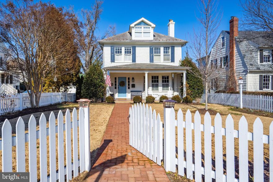 2 North Acton Place is a picturesque coastal-style home in the heart of Annapolis in  Murray Hill. This  2.5-story residence sits on a coveted double lot, featuring a white picket fence, detached two-car garage, and a timeless appeal on one of the city’s most desirable streets..