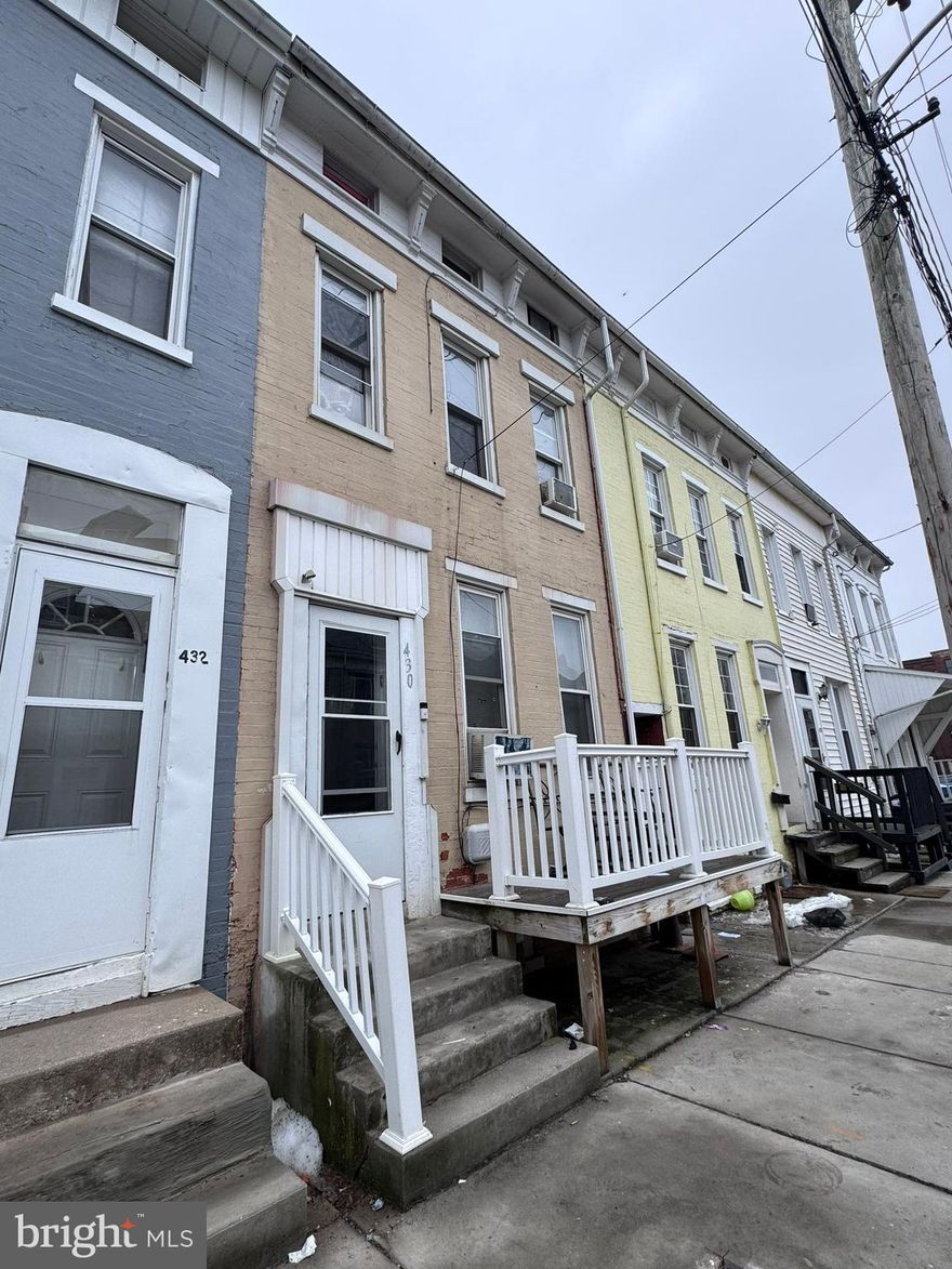 Turnkey investment opportunity!! This solid brick 3-bedroom, 1-bath rowhome with a bonus room offers approximately 1,300 sq ft of living space and is currently tenant-occupied at $1,200/month, plus all utilities.  The property features efficient gas heat, replacement windows, and some updated plumbing and electrical, providing added peace of mind for long-term ownership. The layout includes spacious living and dining areas, a functional kitchen, and a fenced rear yard with one off-street parking space accessible via the back alley. With strong rental history, desirable location, and durable brick construction, this property makes a dependable addition to any rental portfolio.